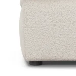 Leigh 121.5_ Modular 3-Seater U-Shaped Sectional - Ivory Wool Bouclé