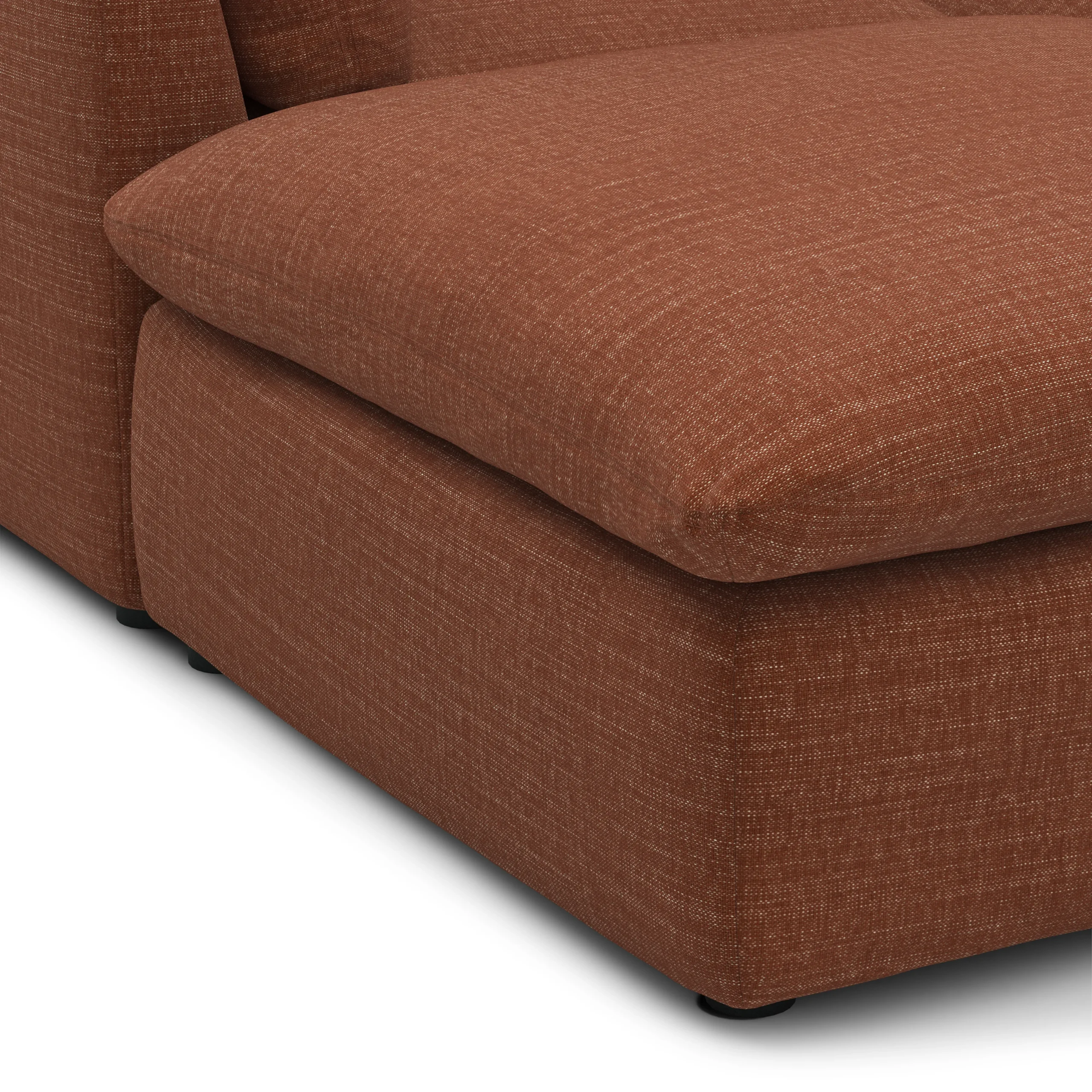Leigh 121.5_ Modular Open Pit Sectional - Napa Rust - Image 10