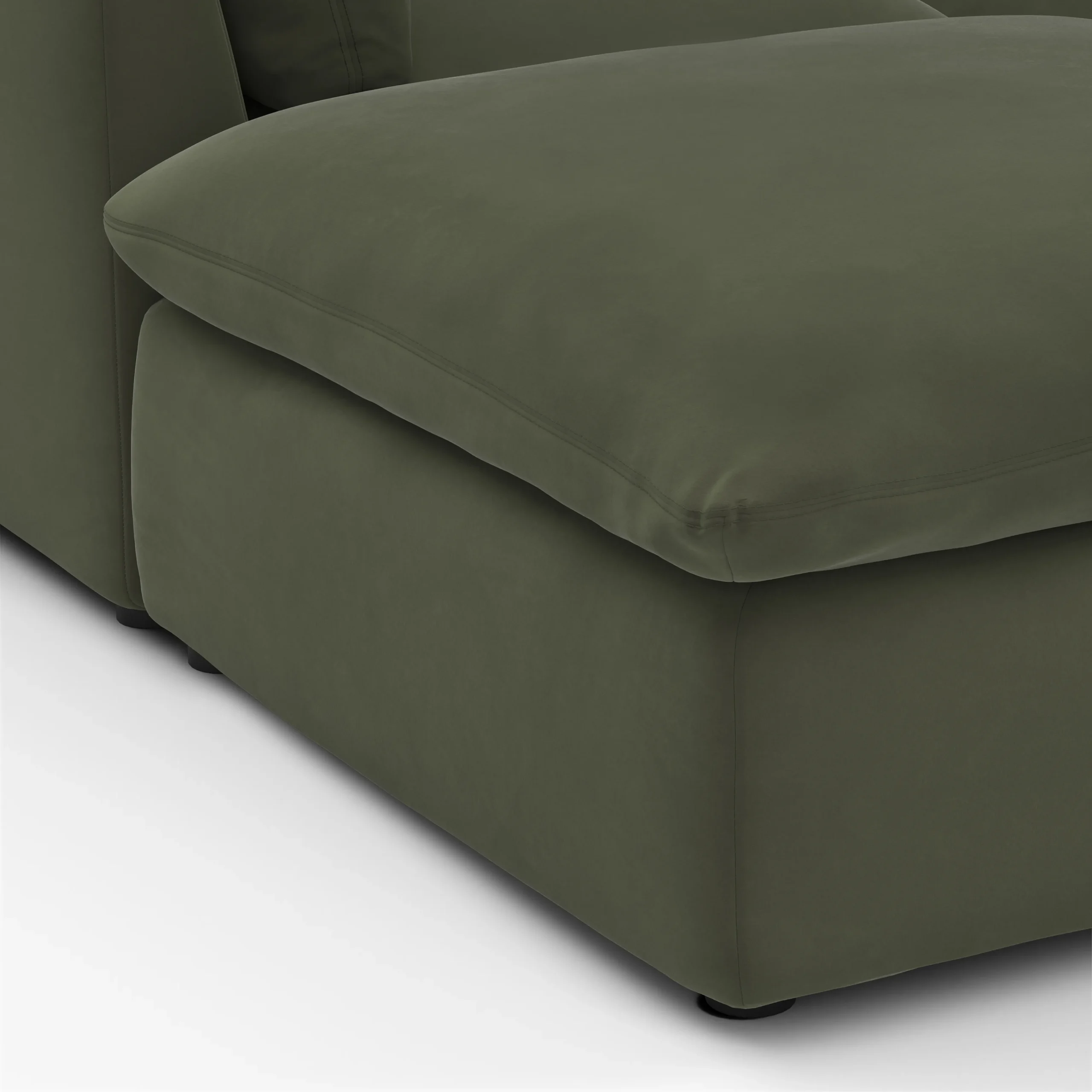 Leigh 121.5_ Velvet Modular Open Pit Sectional - Hale Fir Green - Image 10