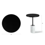 Narro Marble Side Table - Black