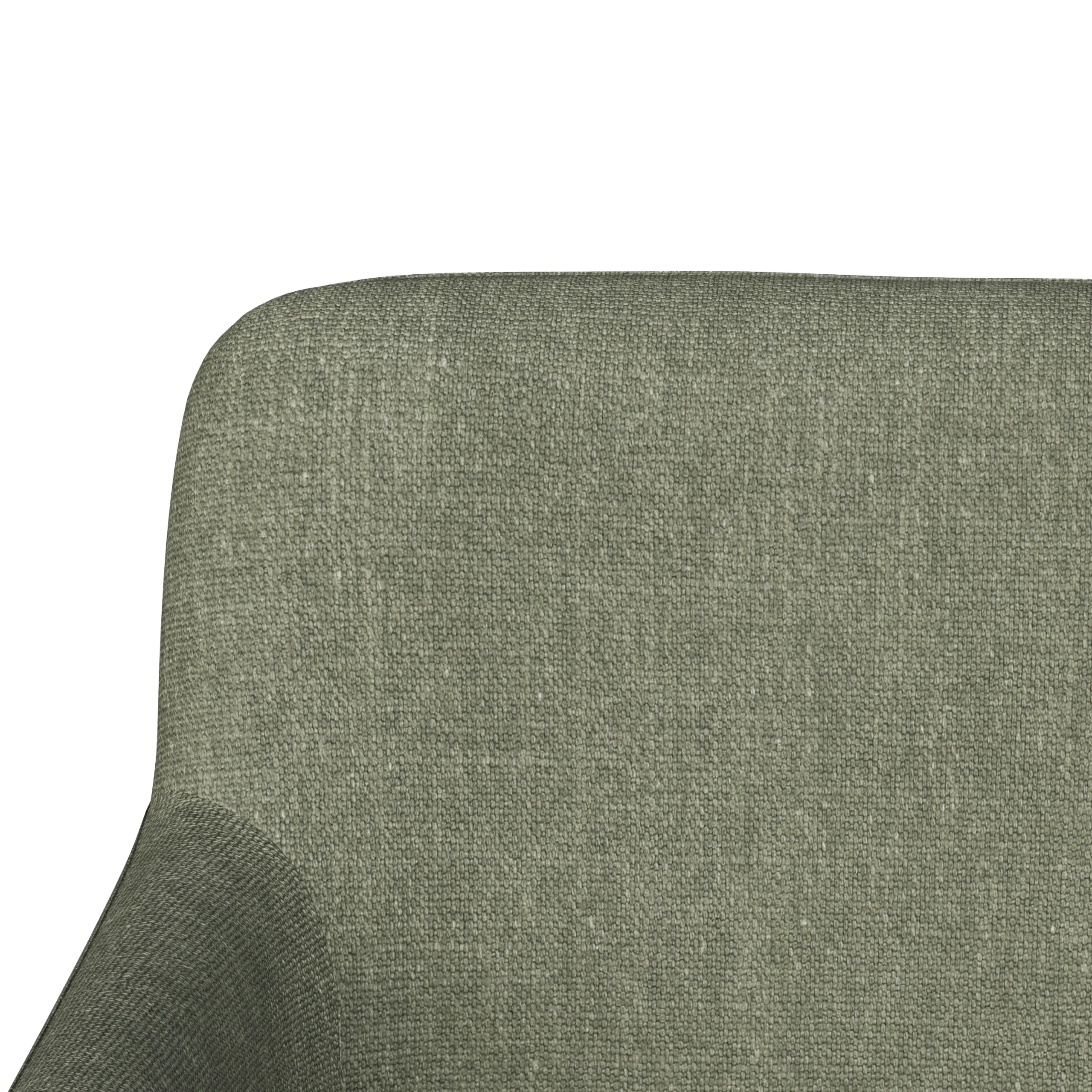 Rosin Dining Armchair - Smoked Oak and Welsh Green - Image 10