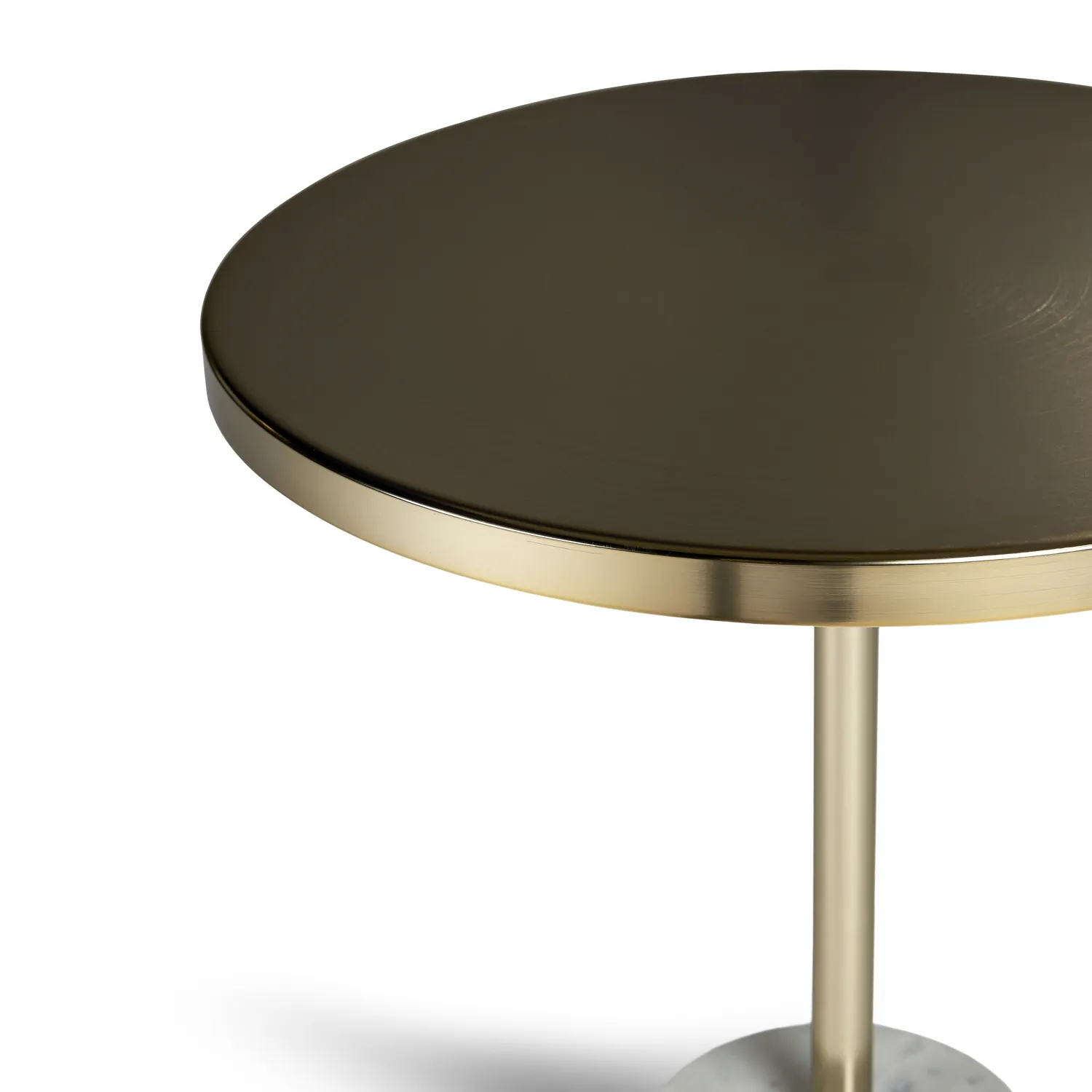 Narro Marble Side Table - Brass - Image 6