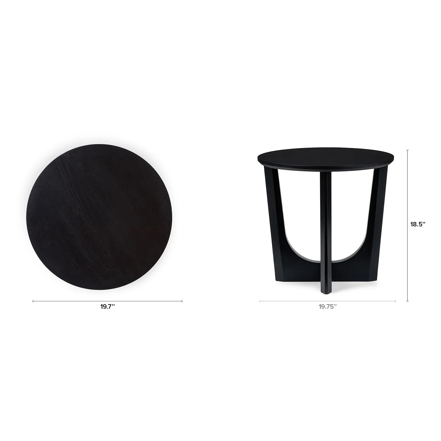 Tovi Side Table - Black - Image 2