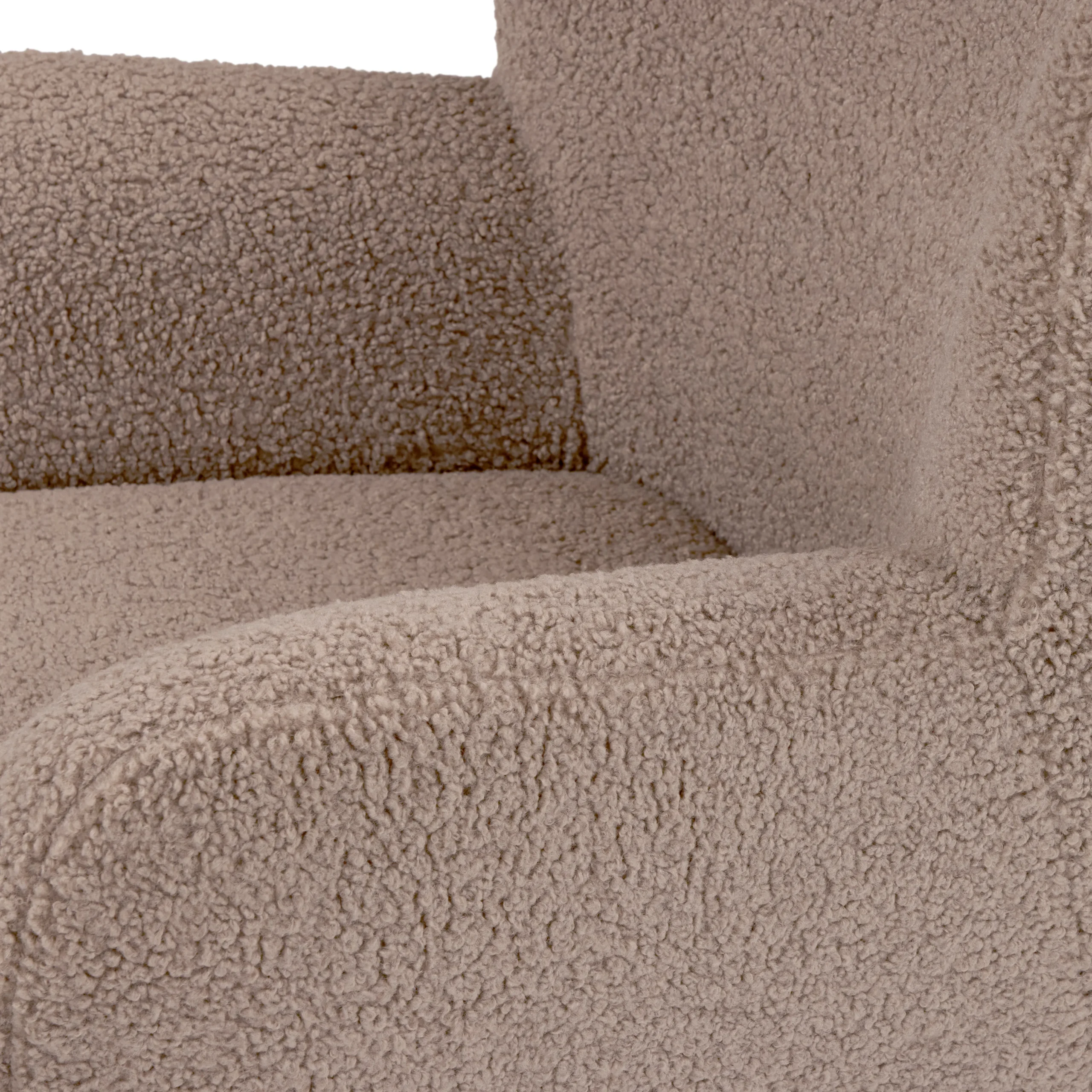Archie 31.5_ Lounge Chair - Short Shearling Taupe - Image 5