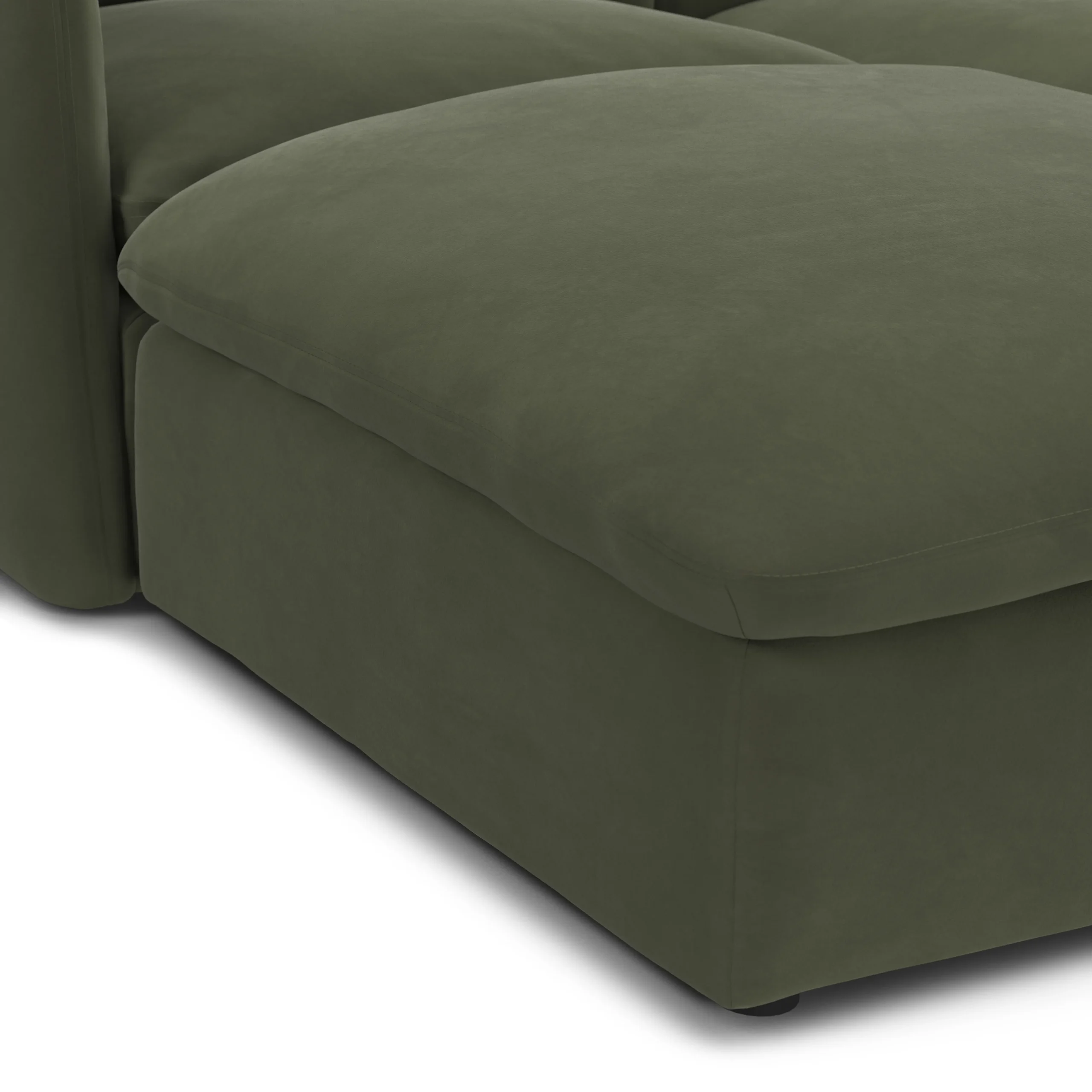 Leigh 131.5_ Velvet Modular Sectional - Hale Fir Green - Image 10