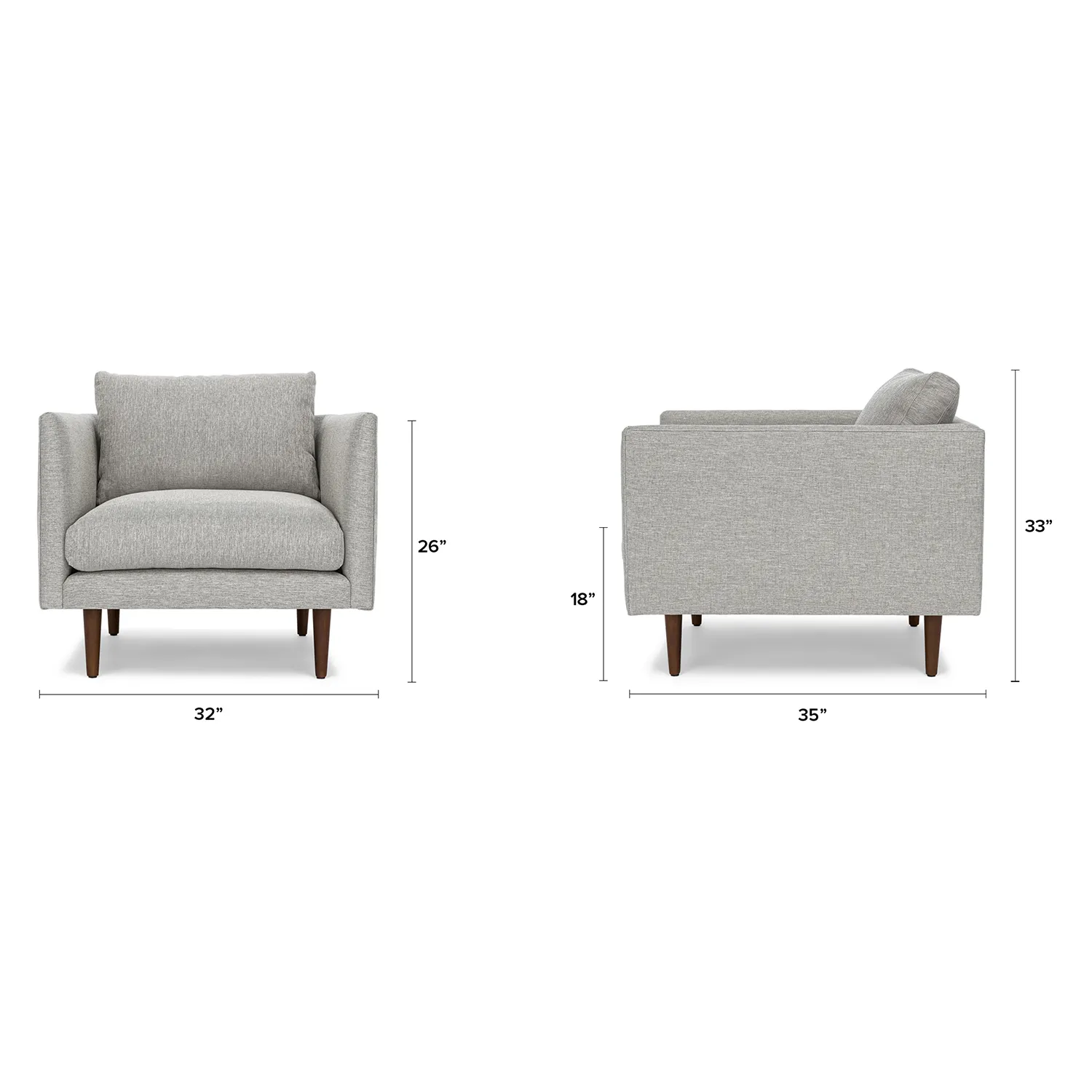 Burrard 32_ Lounge Chair - Seasalt Gray - Image 2