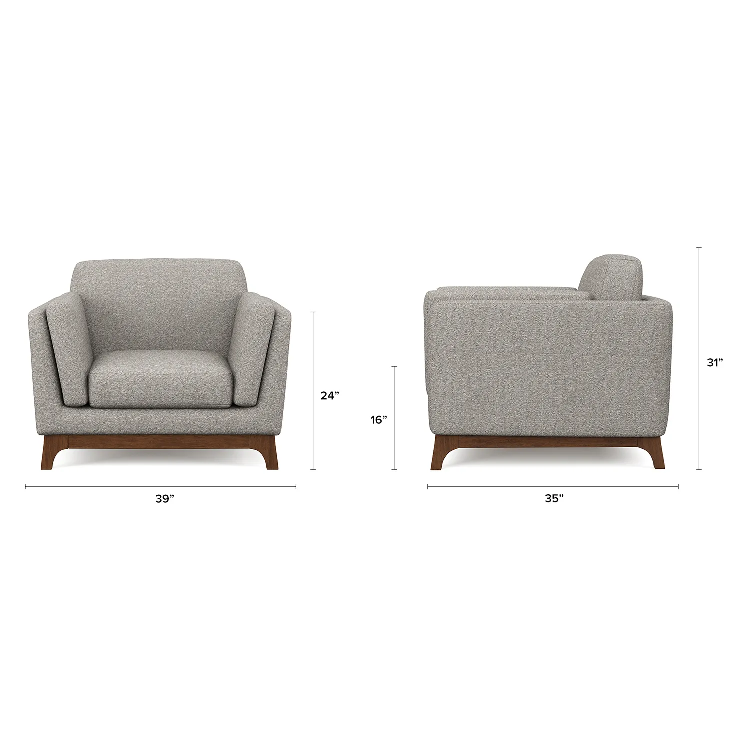 Ceni 39_ Lounge Chair - Quarry Gray - Image 2