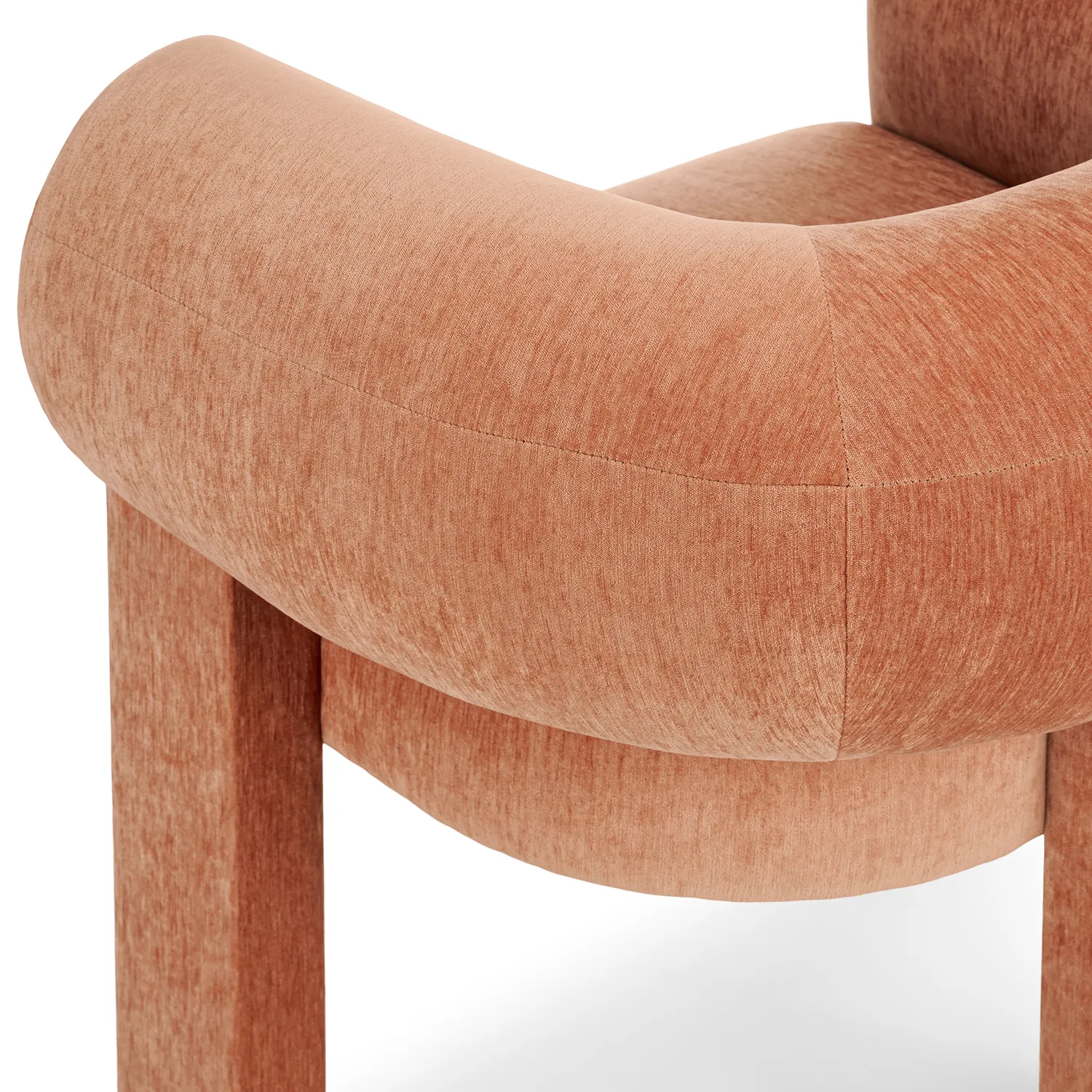 Everse 33.5_ Velvet Lounge Chair - Melange Brown - Image 8
