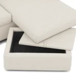 Marina 90_ Reversible Storage Sectional - Ivory Wool Bouclé