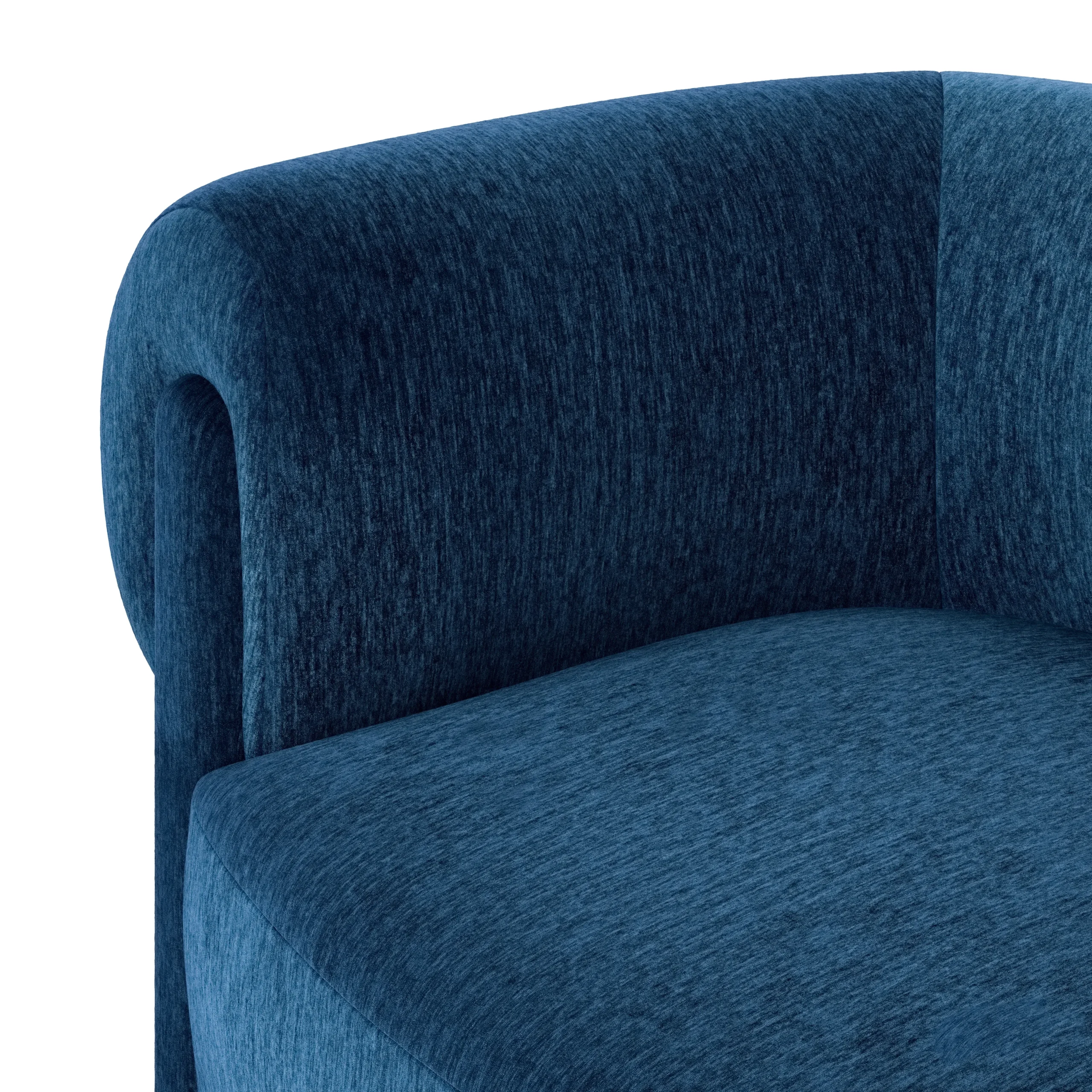 Everse 33.5_ Velvet Lounge Chair - Melange Twilight - Image 4