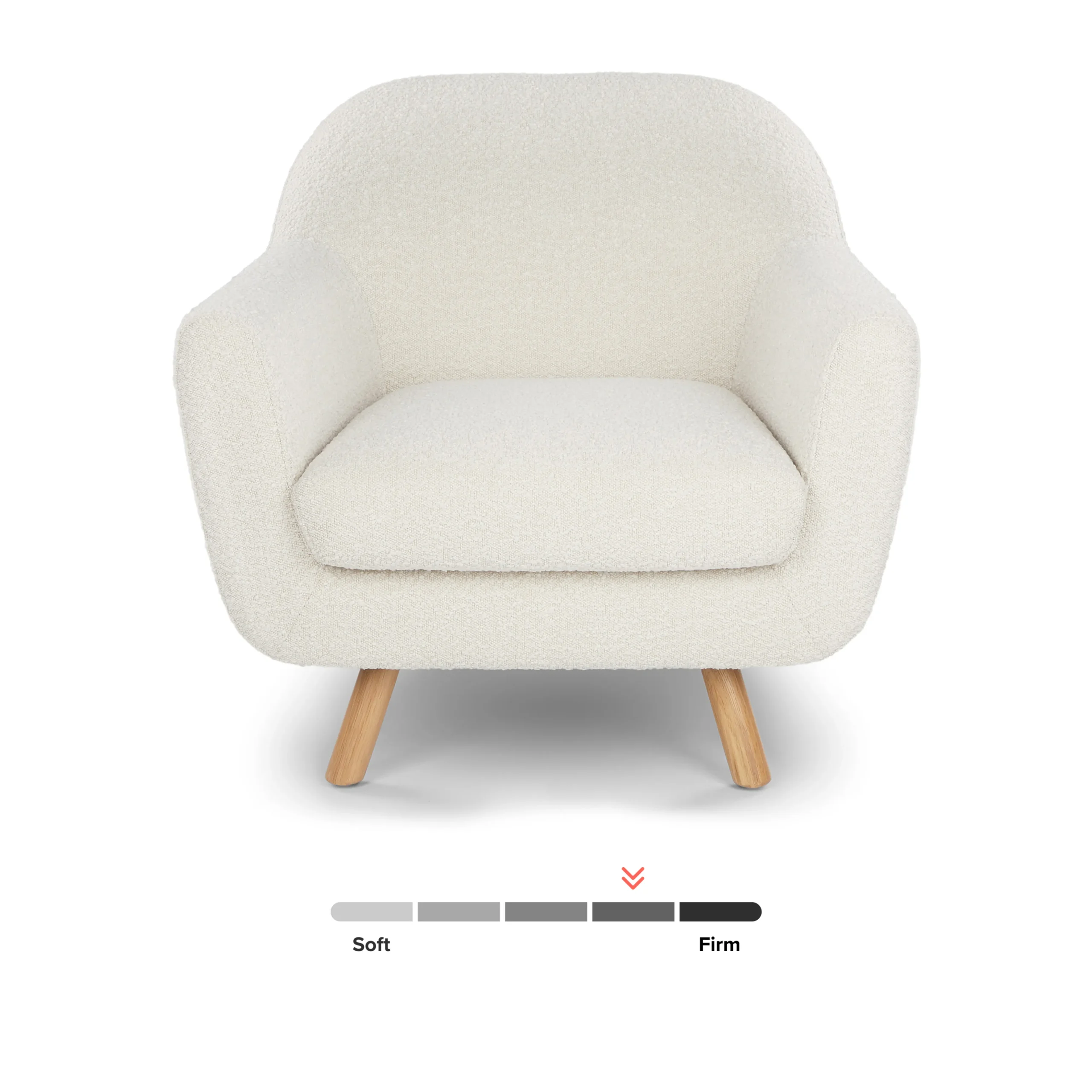 Gabriola 34_ Lounge Chair - Ivory Bouclé - Image 12