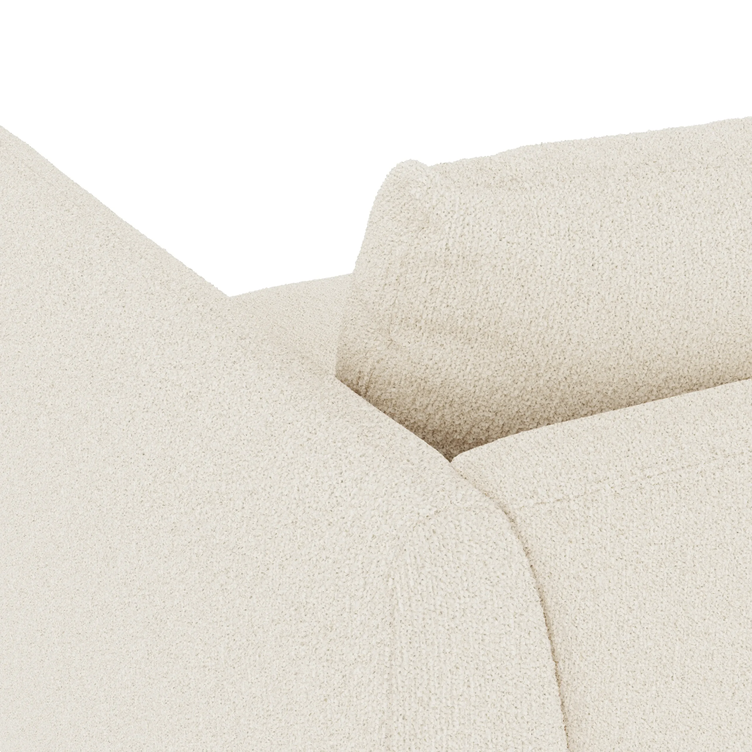Leigh 42_ Lounge Chair - Ivory Wool Bouclé - Image 4