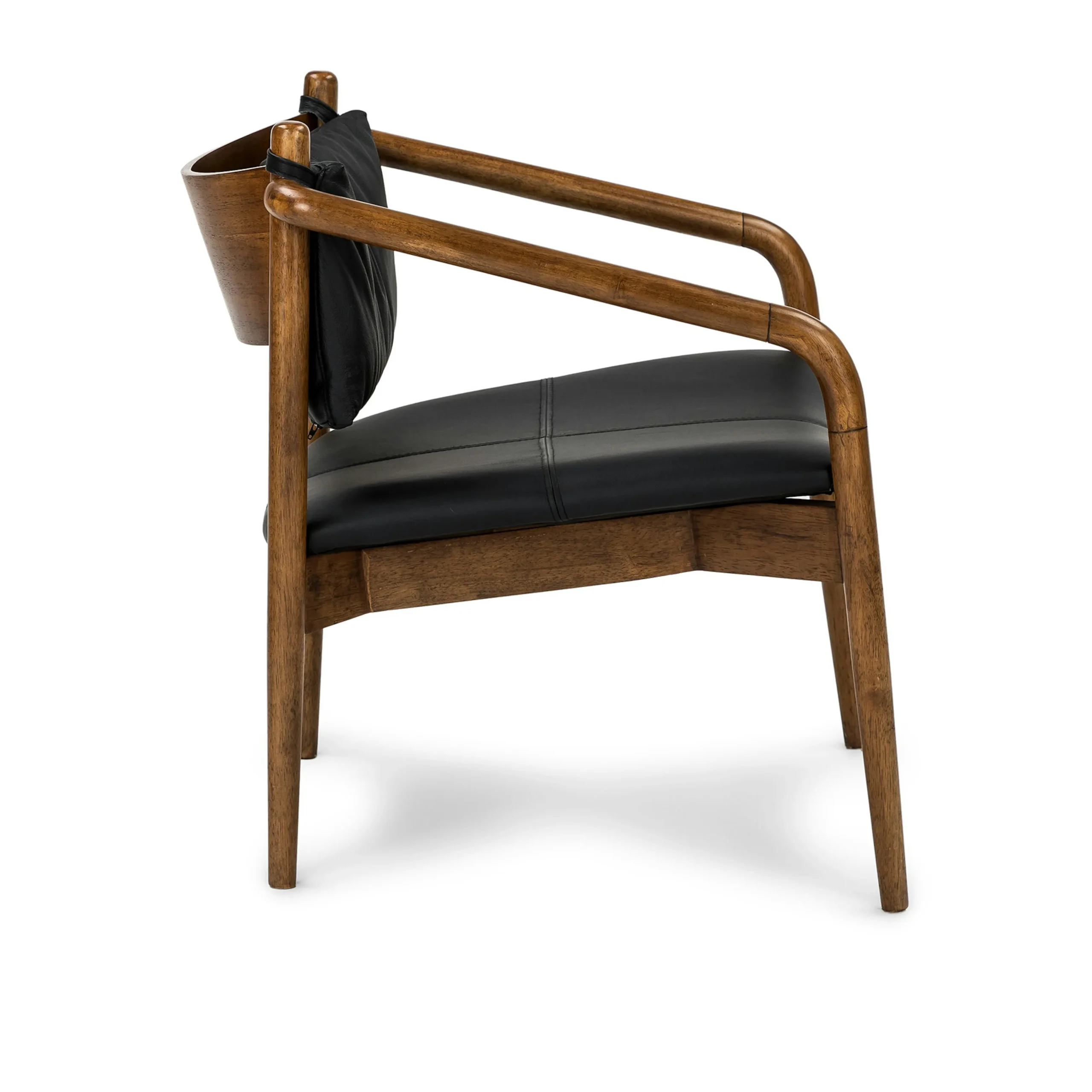 Lento 25_ Leather Lounge Chair - Black - Image 8