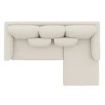 Marina 90_ Reversible Storage Sleeper Sectional - Ivory Wool Bouclé