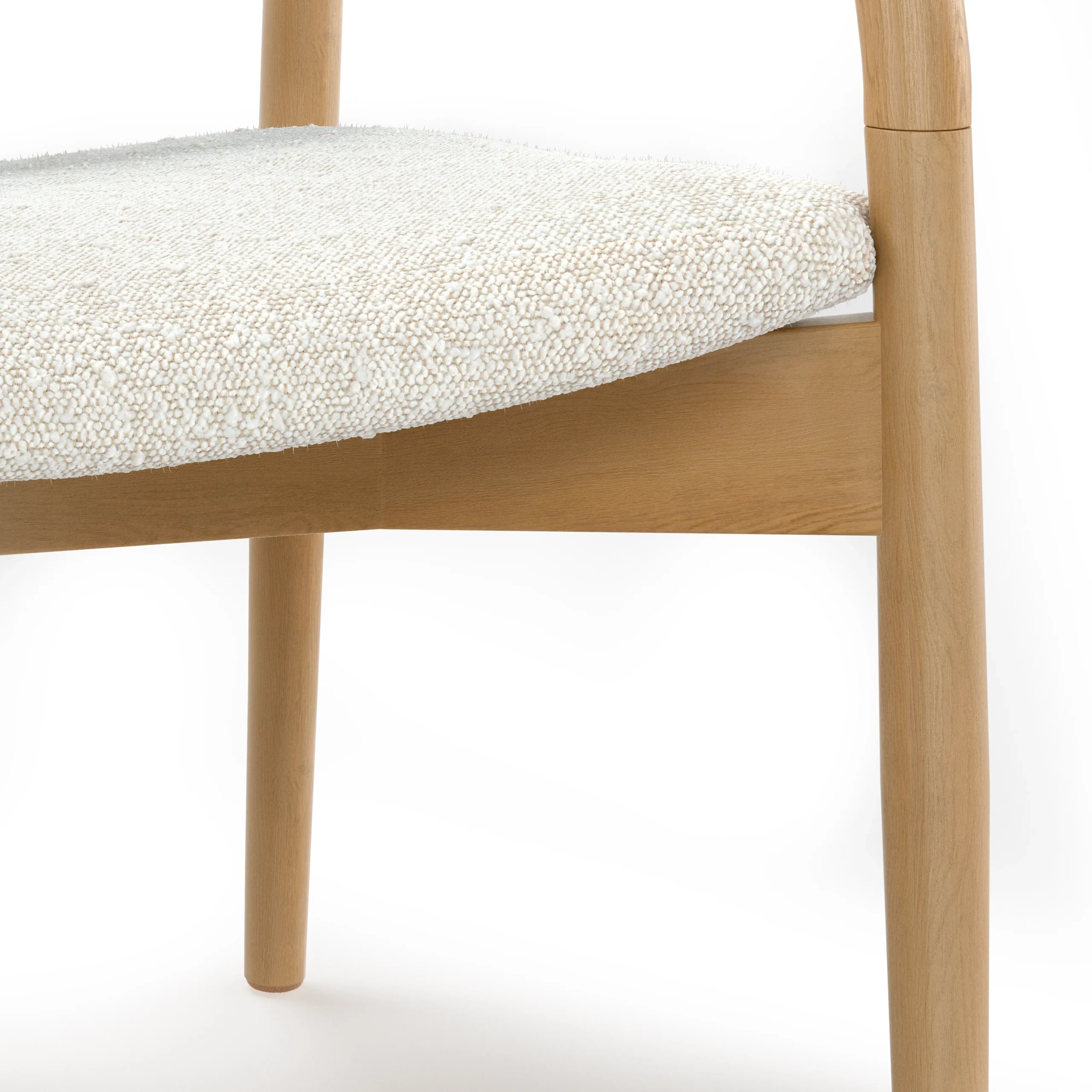 Lento 25_ Lounge Chair - Ivory Bouclé - Image 3