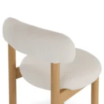Munk Dining Chair - White Oak and Ivory Wool Bouclé