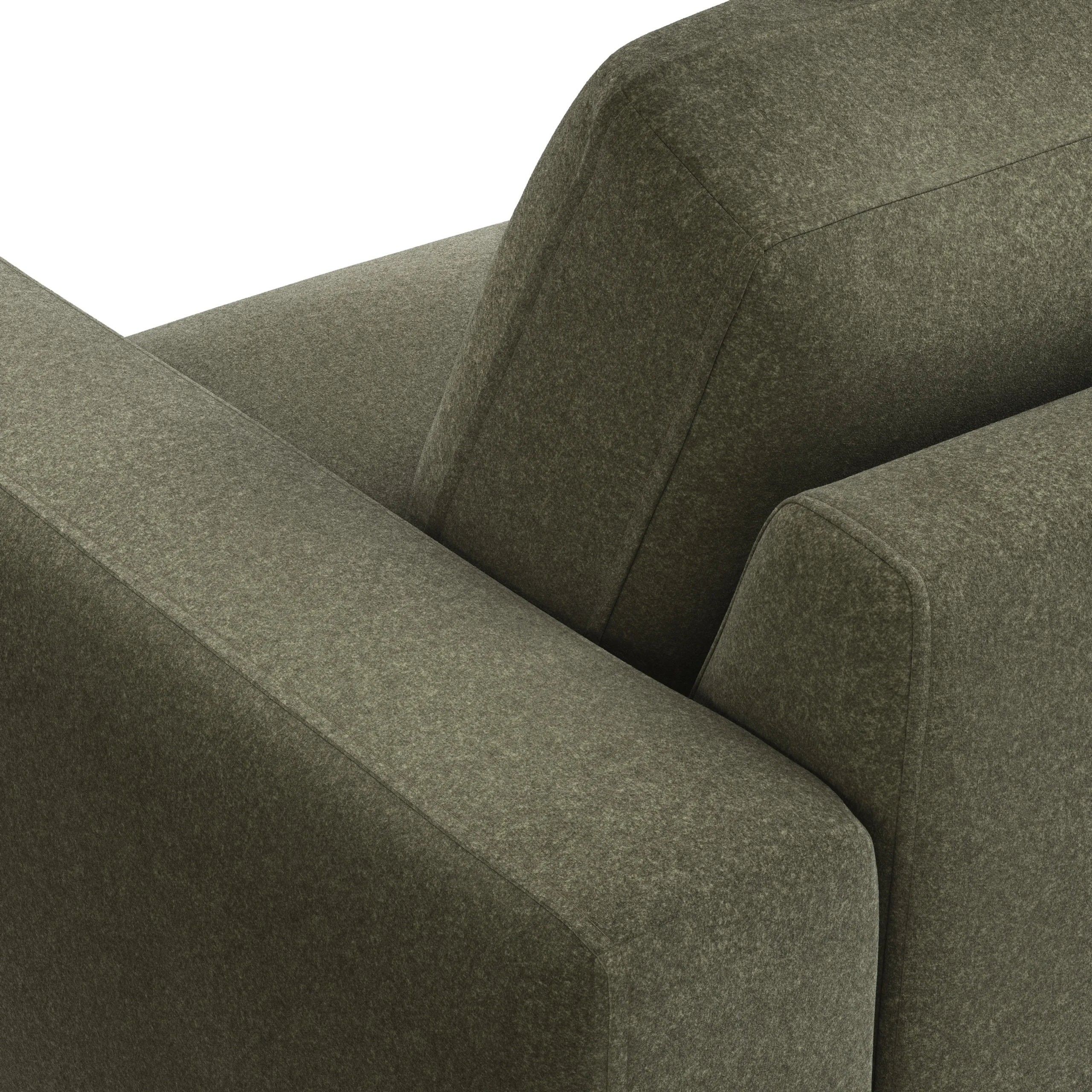 Rhett 93_ Left Chaise Sectional - Felted Green - Image 10