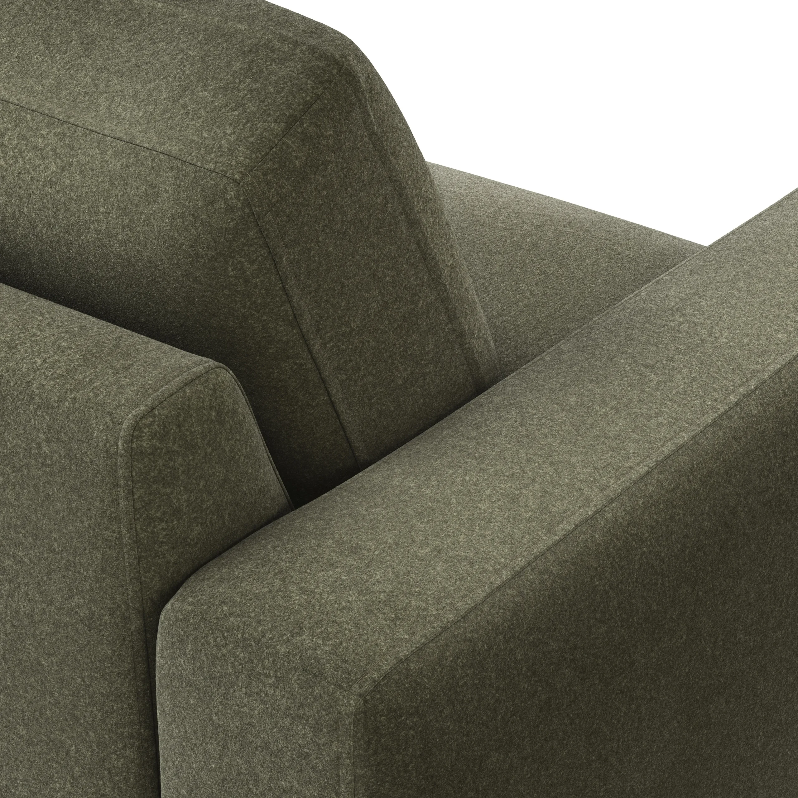 Rhett 93_ Right Chaise Sectional - Felted Green - Image 10