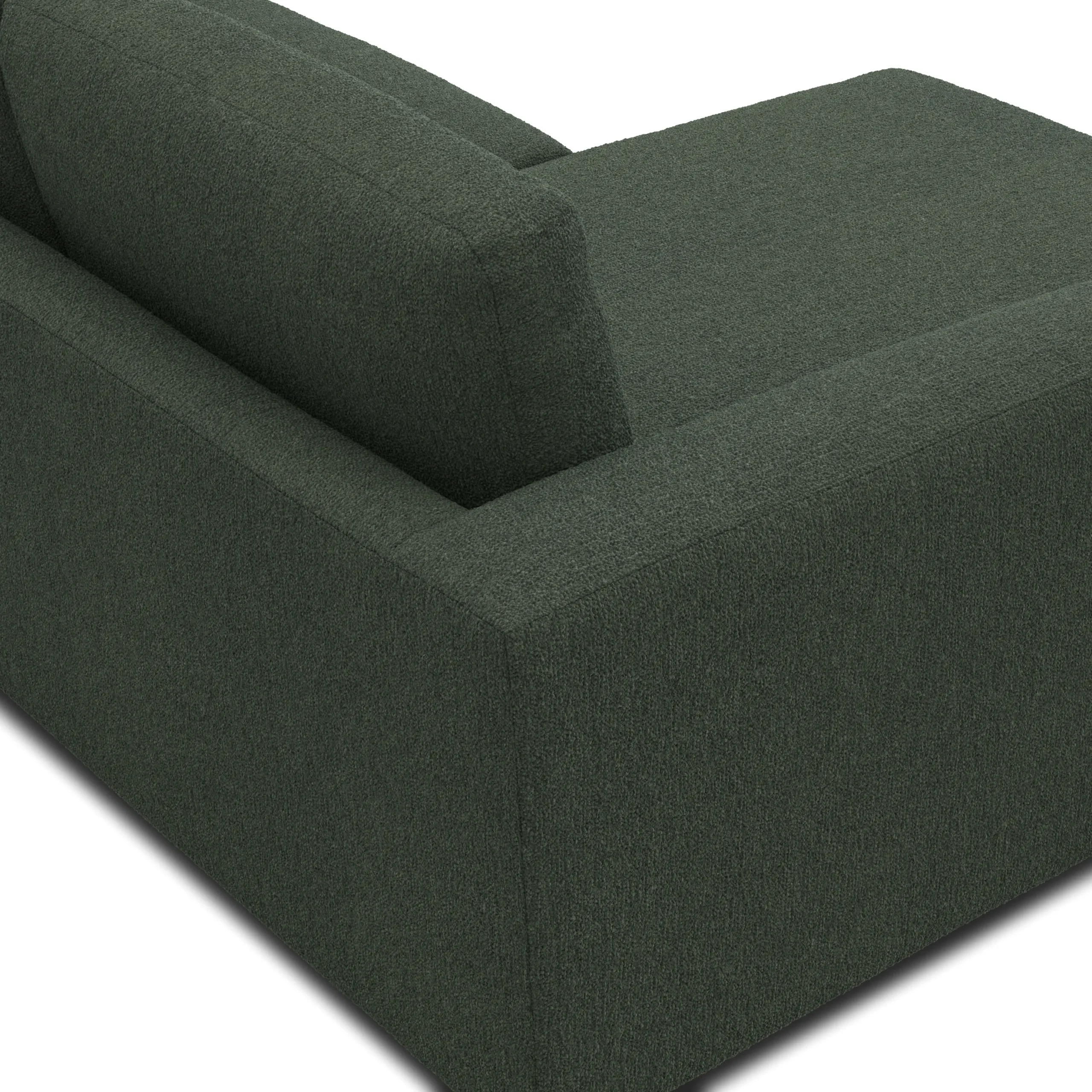 Riley 84_ Reversible Storage Sectional - Green Wool Bouclé - Image 10