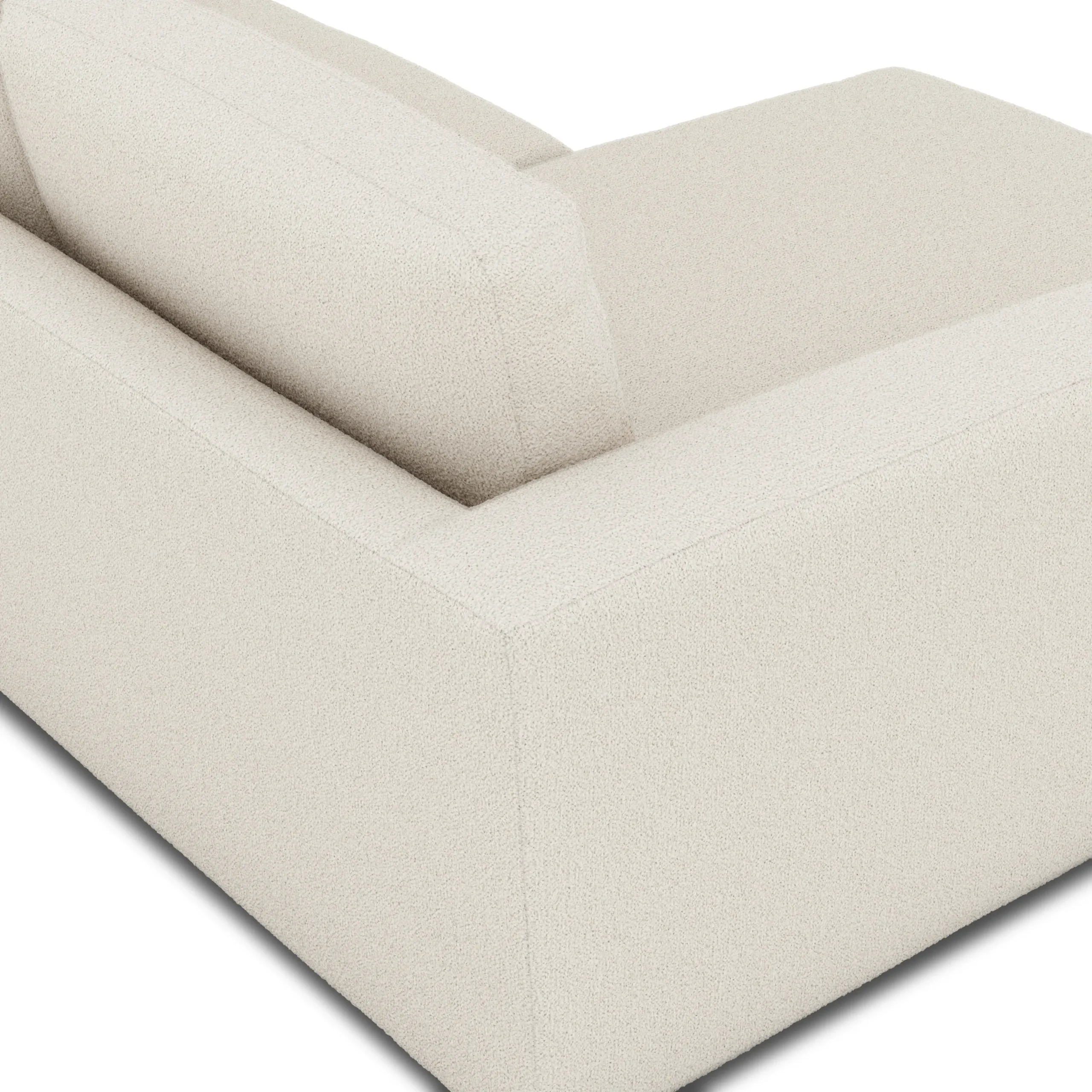 Riley 84_ Reversible Storage Sectional - Ivory Wool Bouclé - Image 10