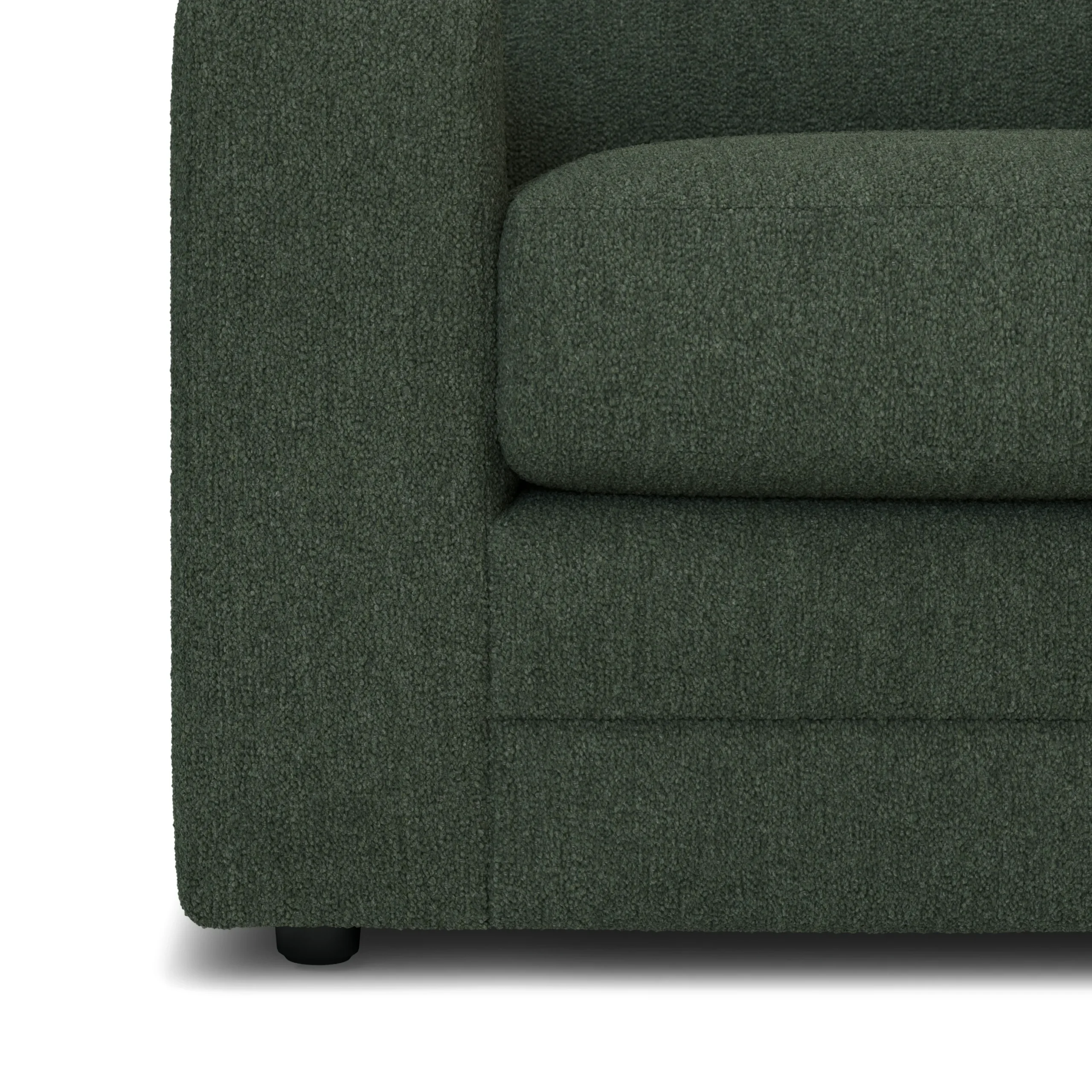 Riley 104_ Corner Sectional - Green Wool Bouclé - Image 10