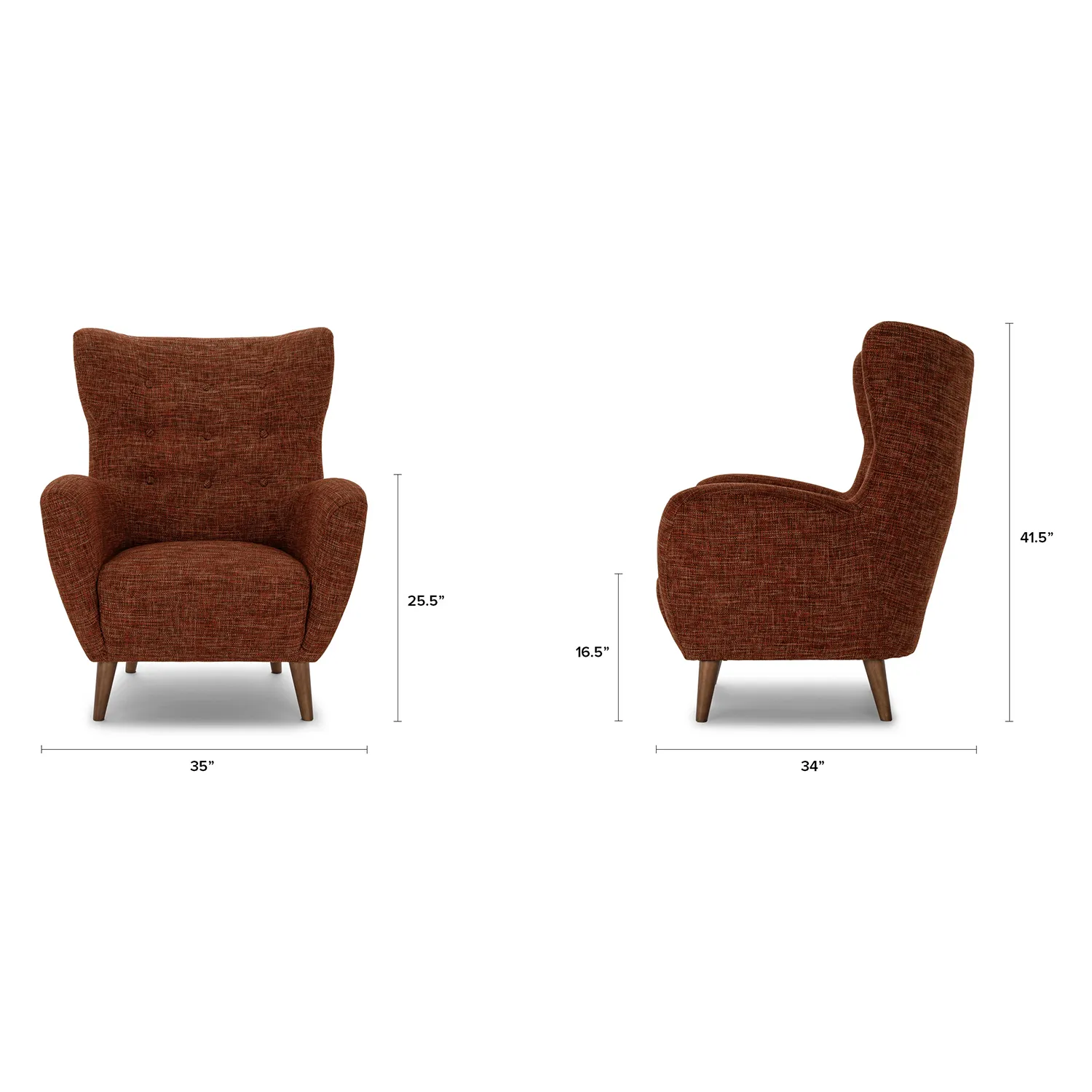 Mod 35_ Lounge Chair - Orange Spice - Image 2