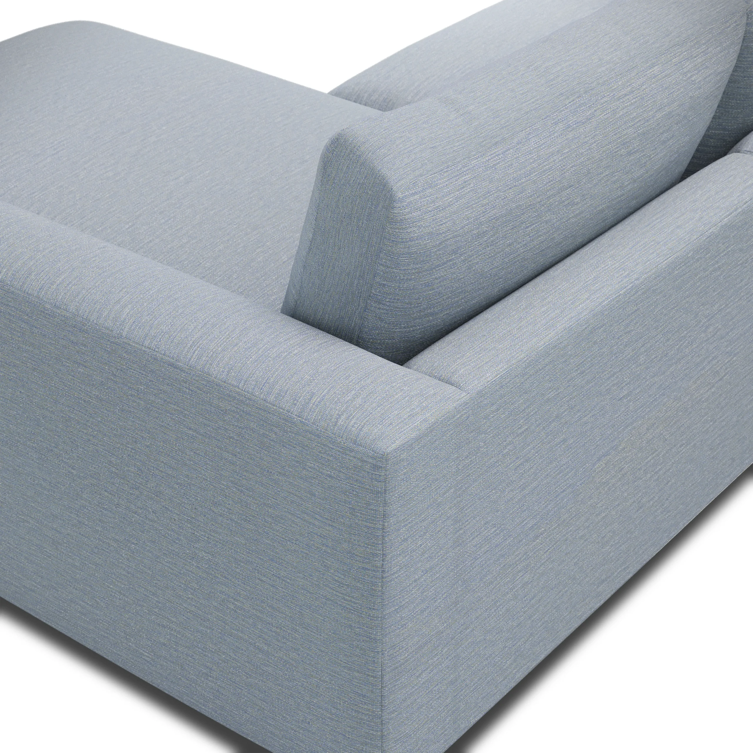 Riley 118.5_ Right Sectional - Silver Light Blue - Image 10