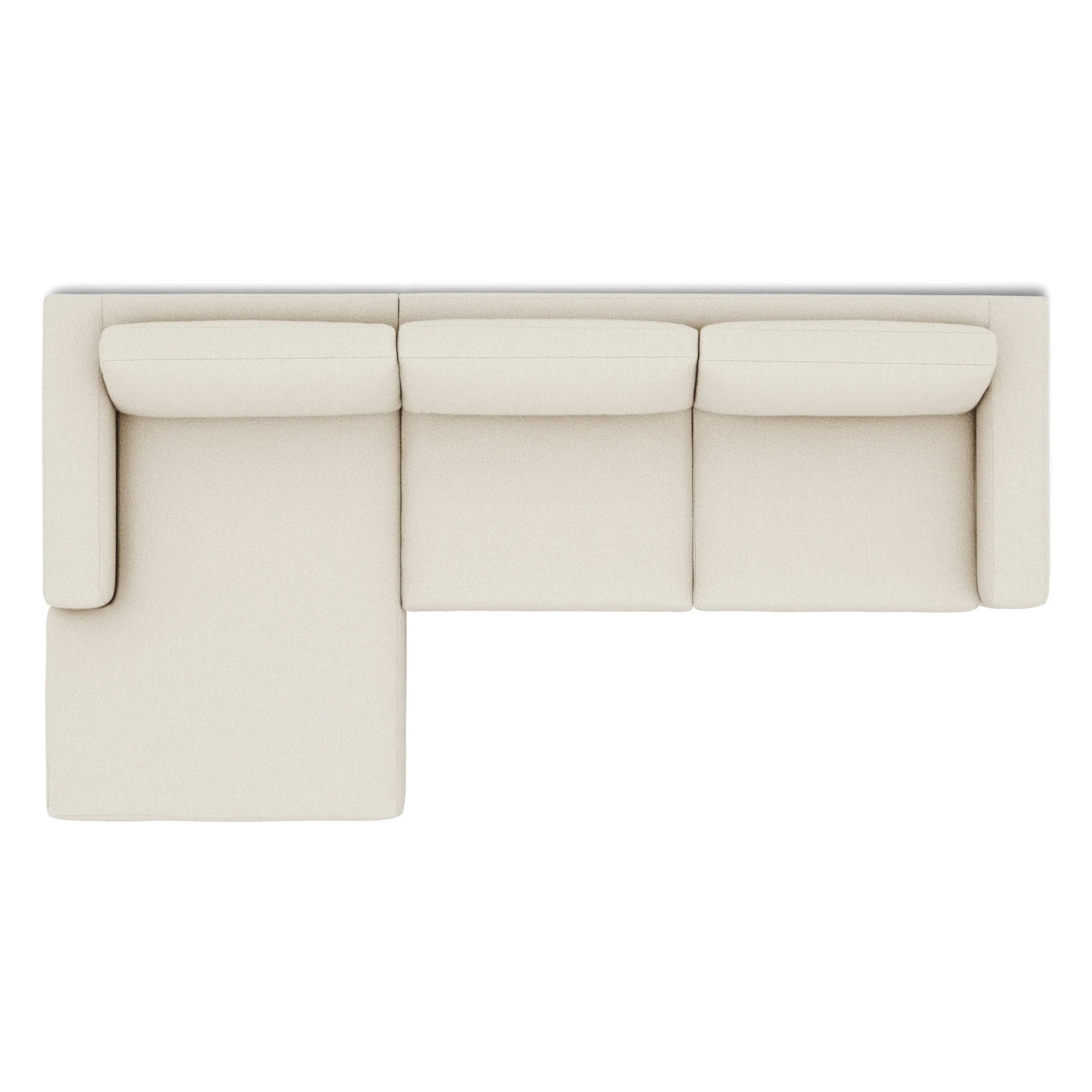 Riley 118_ Left Storage Sleeper Sectional - Ivory Wool Bouclé - Image 10