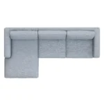Riley 118_ Left Storage Sleeper Sectional - Silver Light Blue