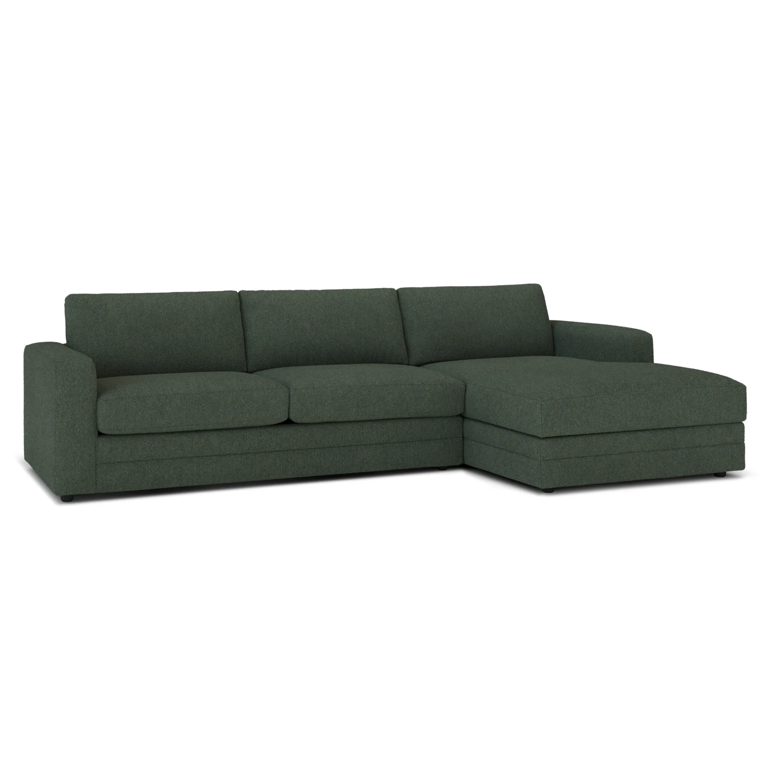 Riley 118_ Right Storage Sleeper Sectional - Green Wool Bouclé - Image 7