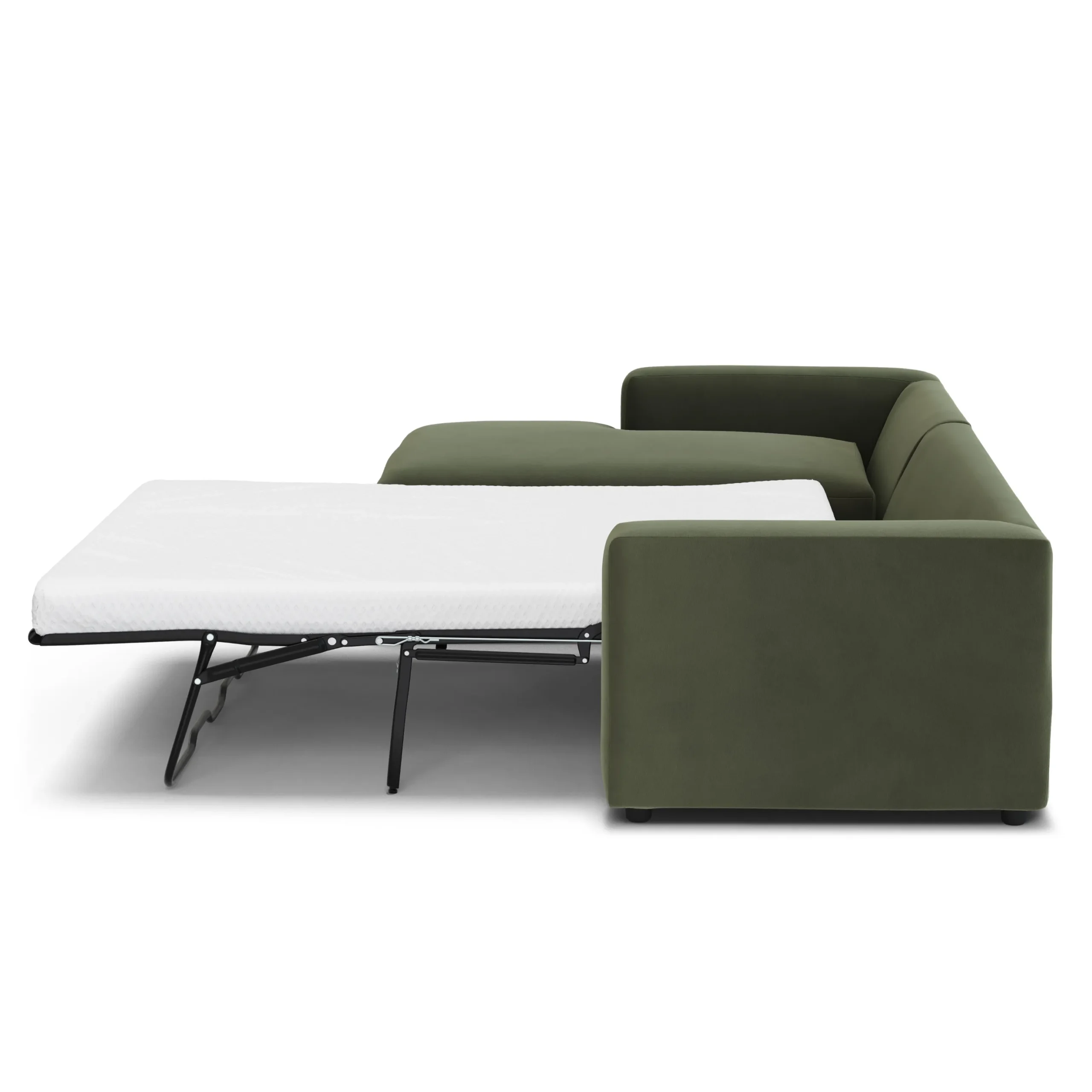 Riley 118_ Velvet Left Storage Sleeper Sectional - Hale Fir Green - Image 7