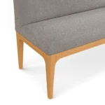 Right Corner Banquette - Natural Oak and Hestia Gray