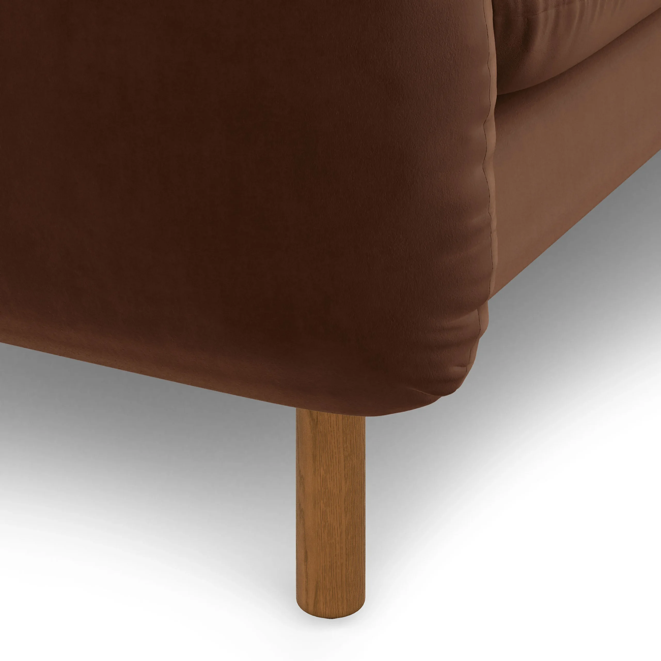 Sanders 85.5_ Velvet Reversible Sectional - Plush Pacific Brown - Image 10