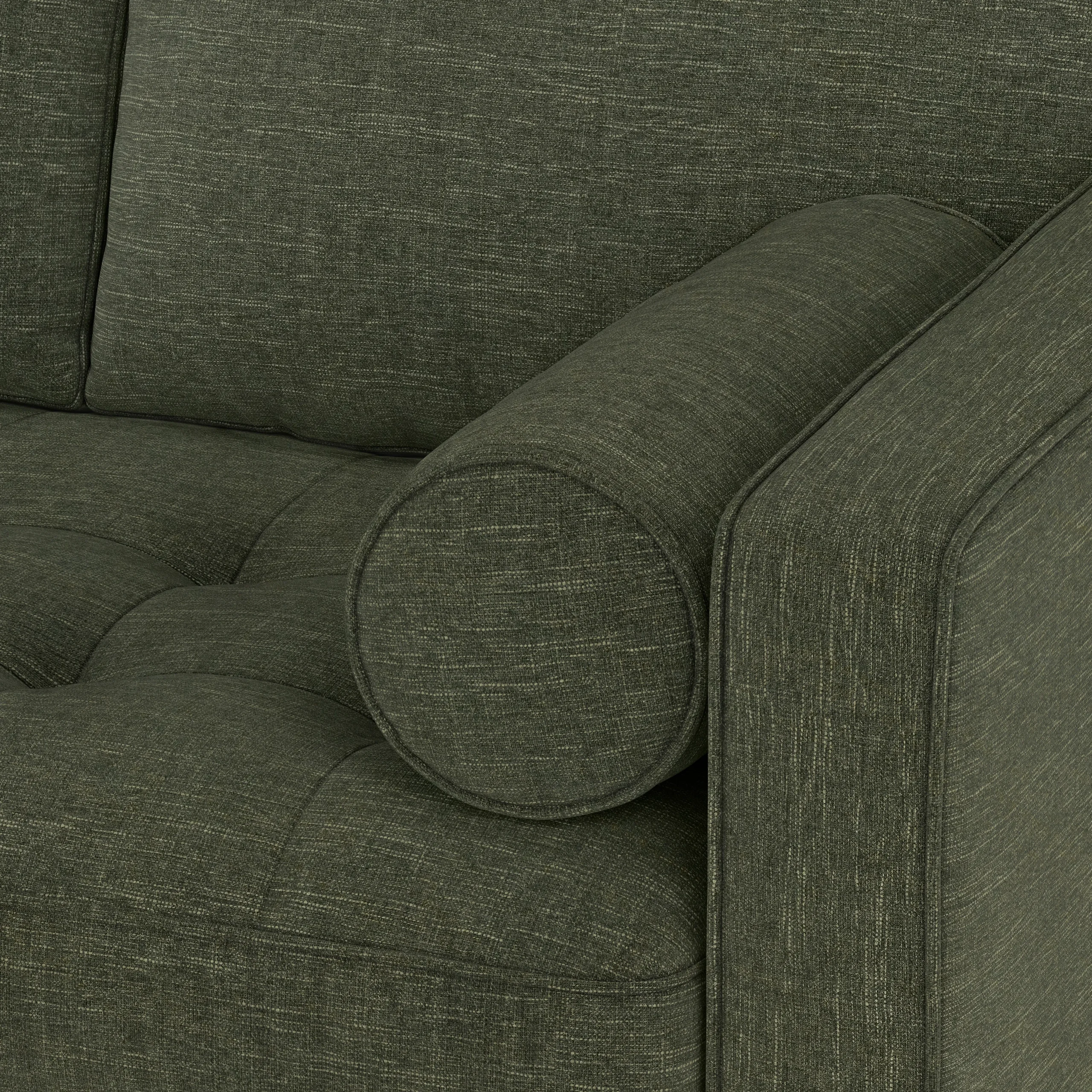 Sven 91_ Tufted Corner Sectional - Fir Green - Image 10