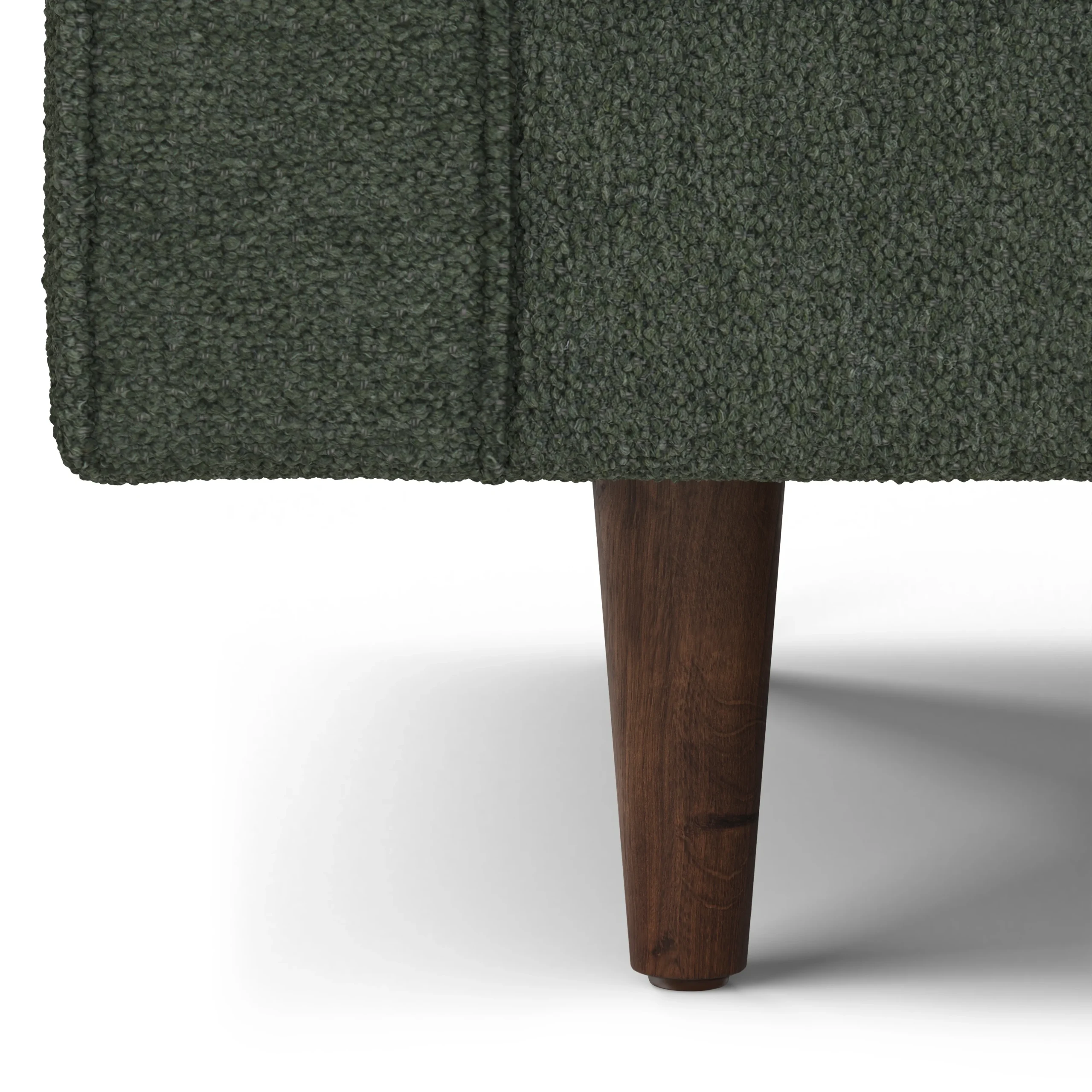 Sven 91_ Tufted Corner Sectional - Green Wool Bouclé - Image 10