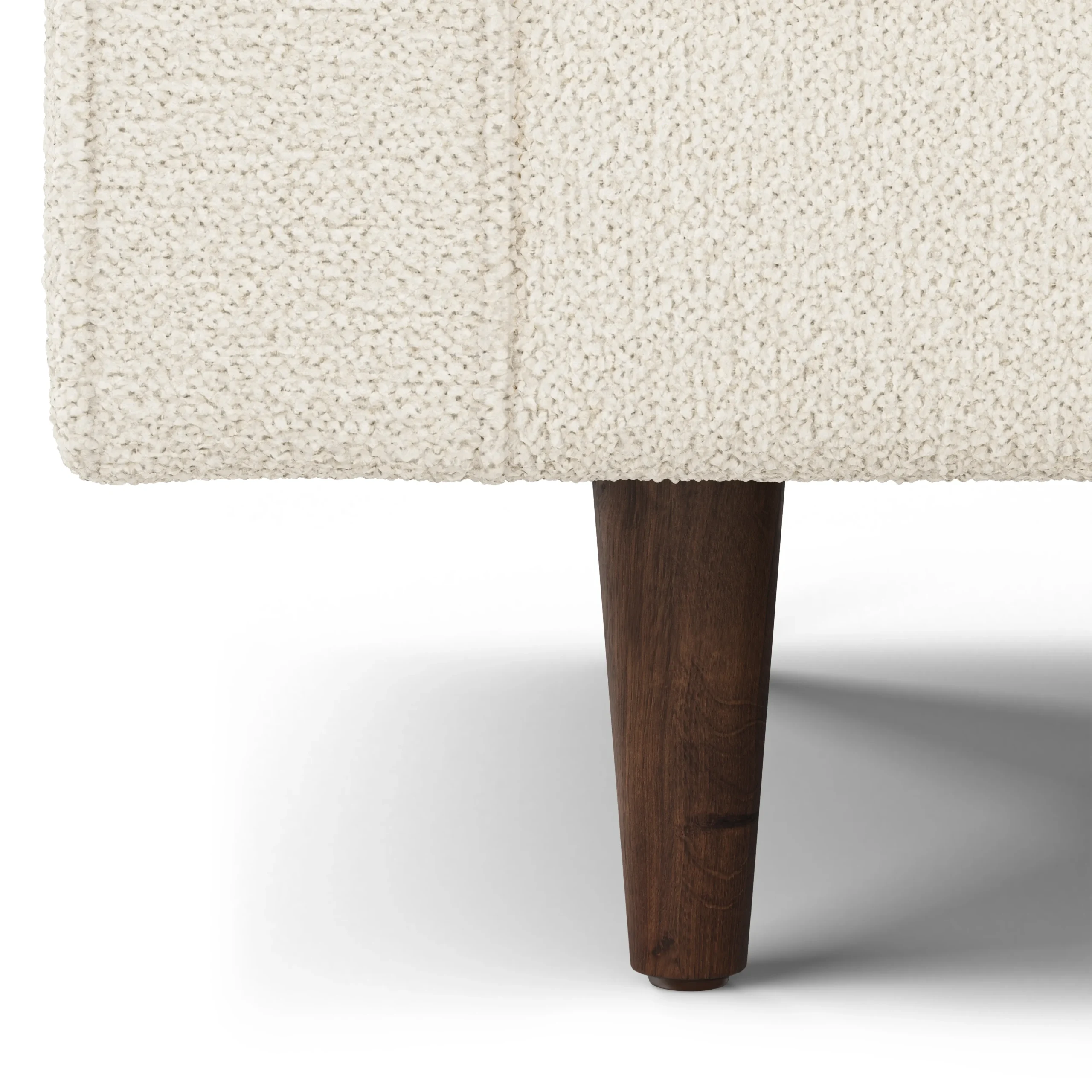 Sven 91_ Tufted Corner Sectional - Ivory Wool Bouclé - Image 10