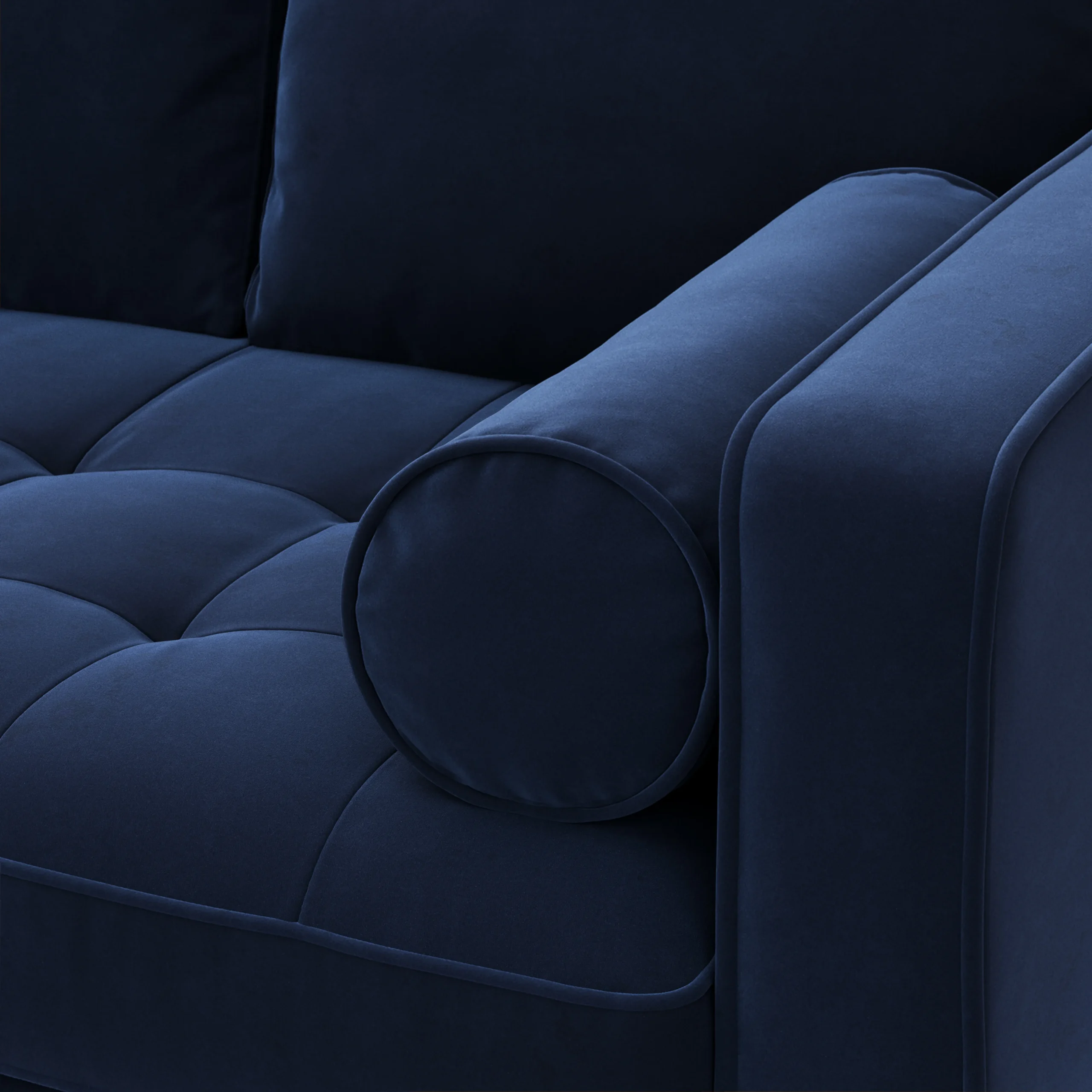 Sven 91_ Tufted Velvet Corner Sectional - Plush Cascadia Blue - Image 10