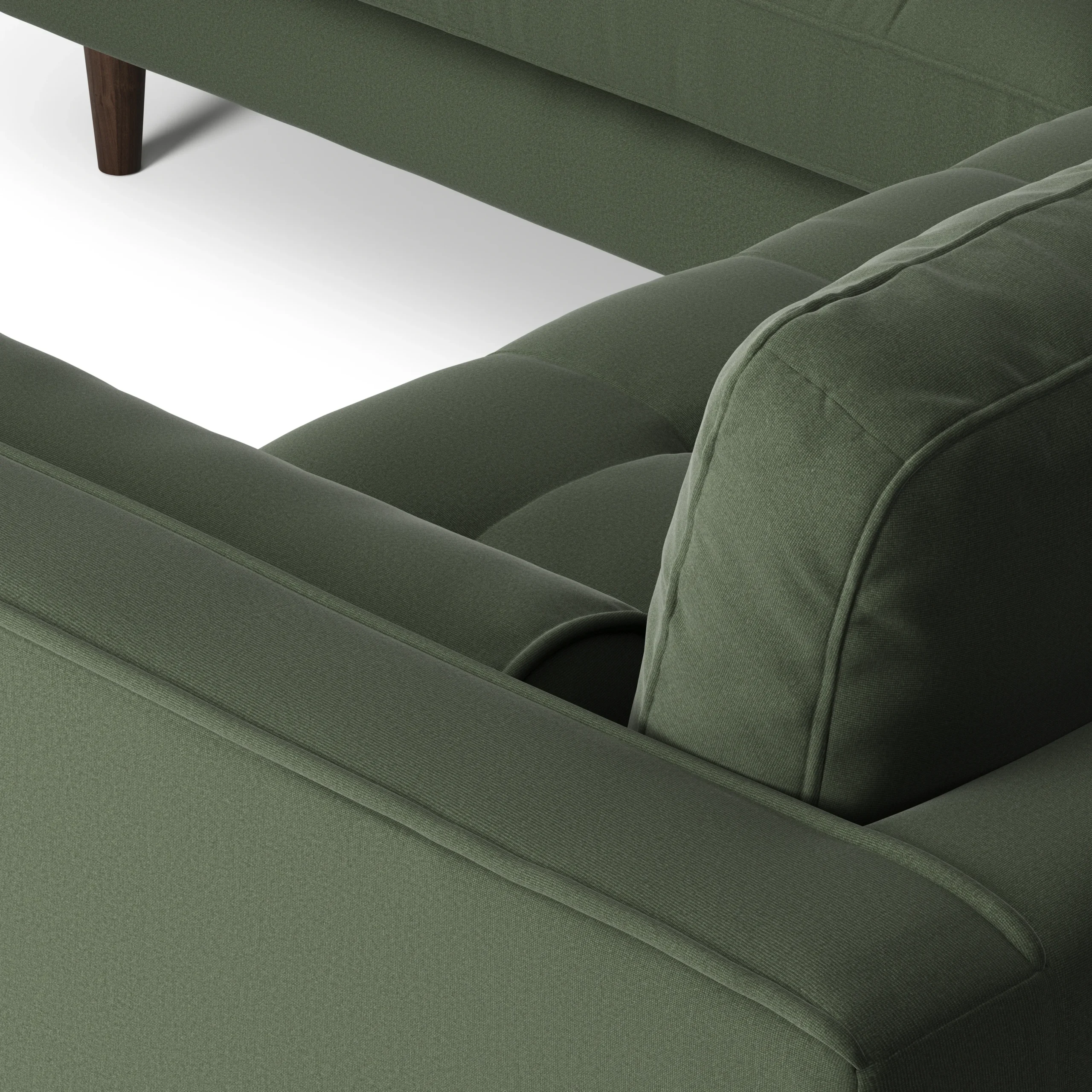 Sven 91_ Tufted Velvet Corner Sectional - Plush Pacific Green - Image 10