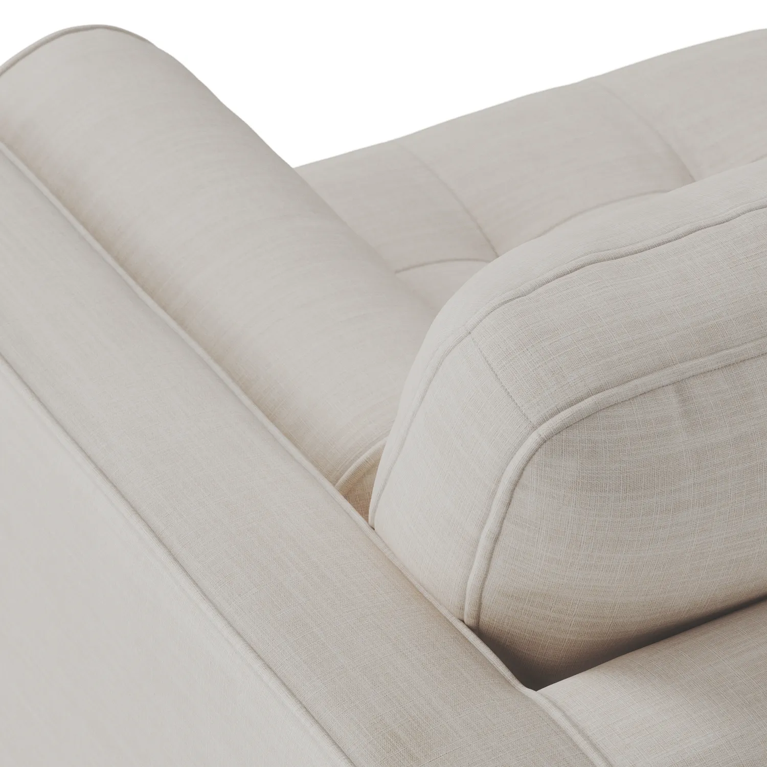 Sven 100_ Tufted Left Sectional - Biscuit Cream - Image 10