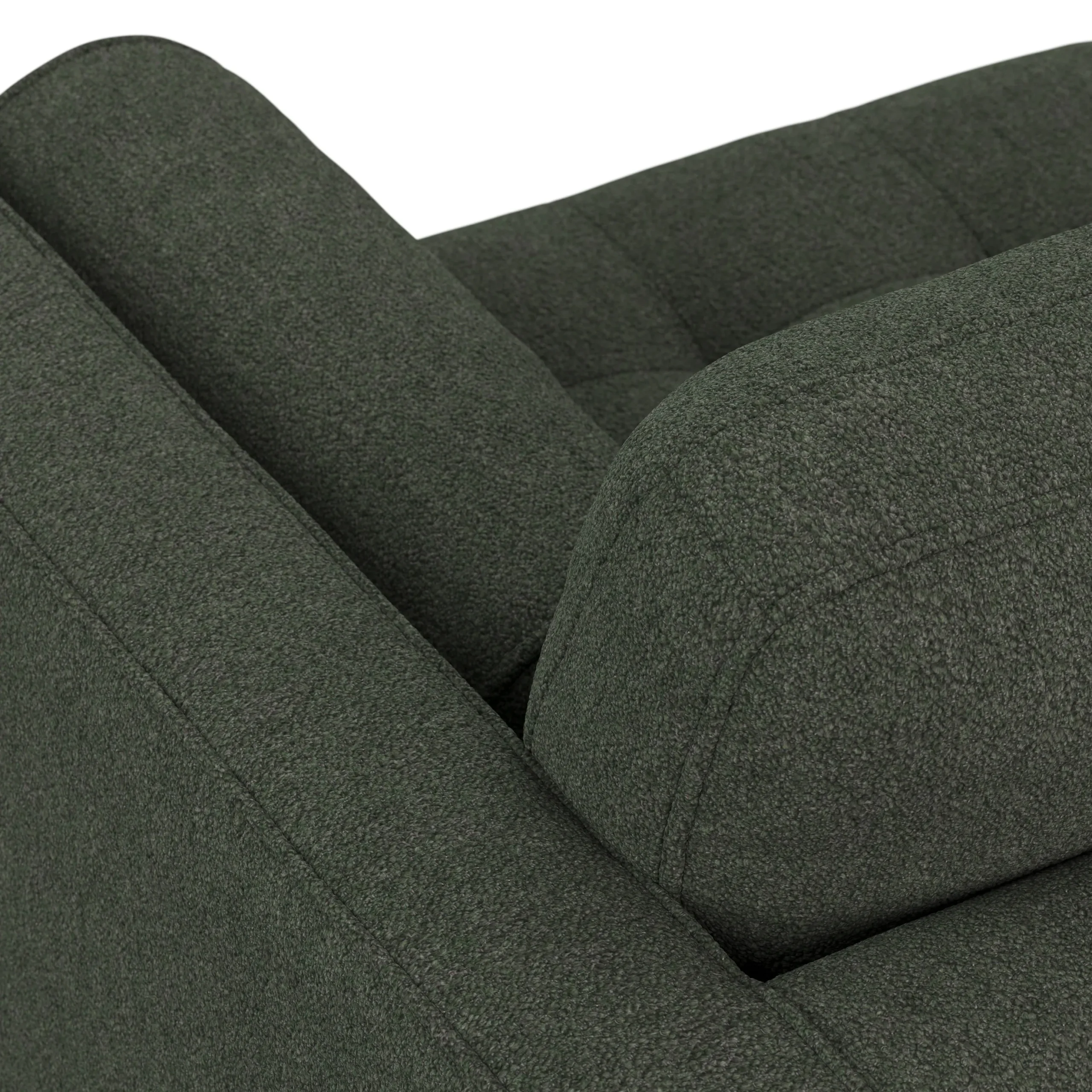 Sven 100_ Tufted Left Sectional - Green Wool Bouclé - Image 10