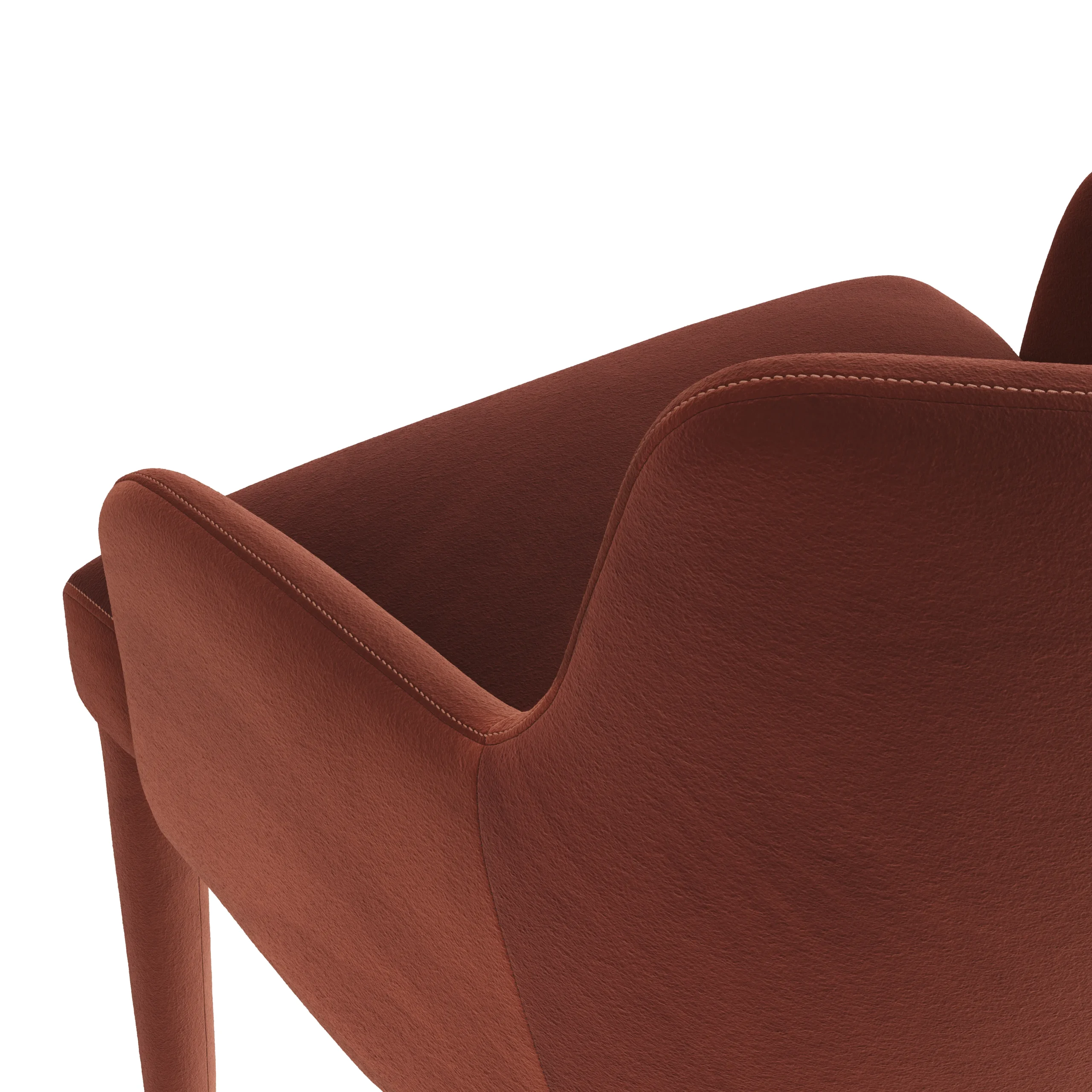 Harris Velvet Dining Armchair - Hale Rust - Image 10