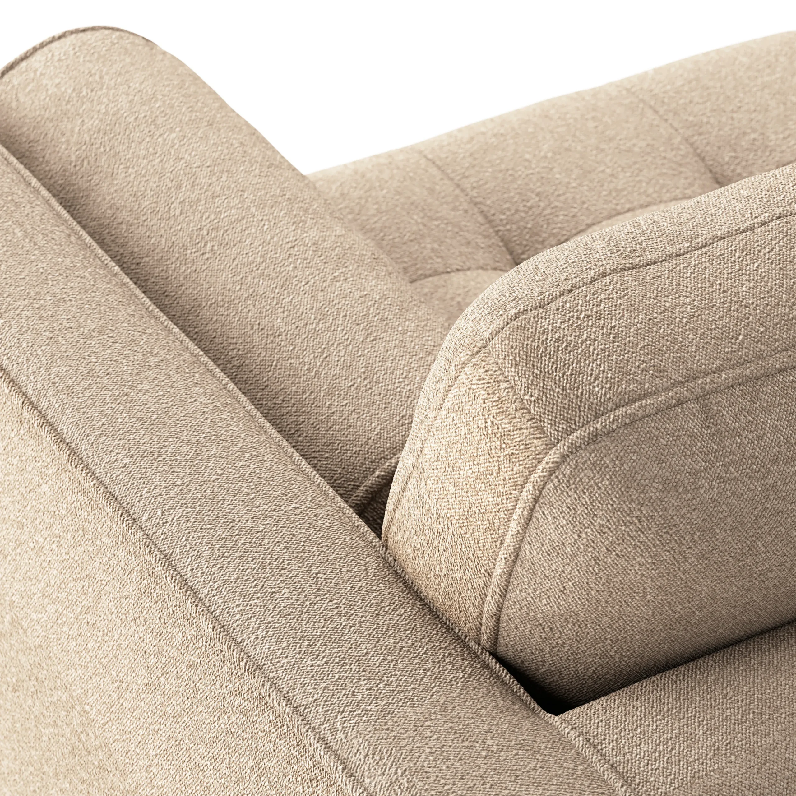 Sven 100_ Tufted Left Sectional - Ratine Buff - Image 10