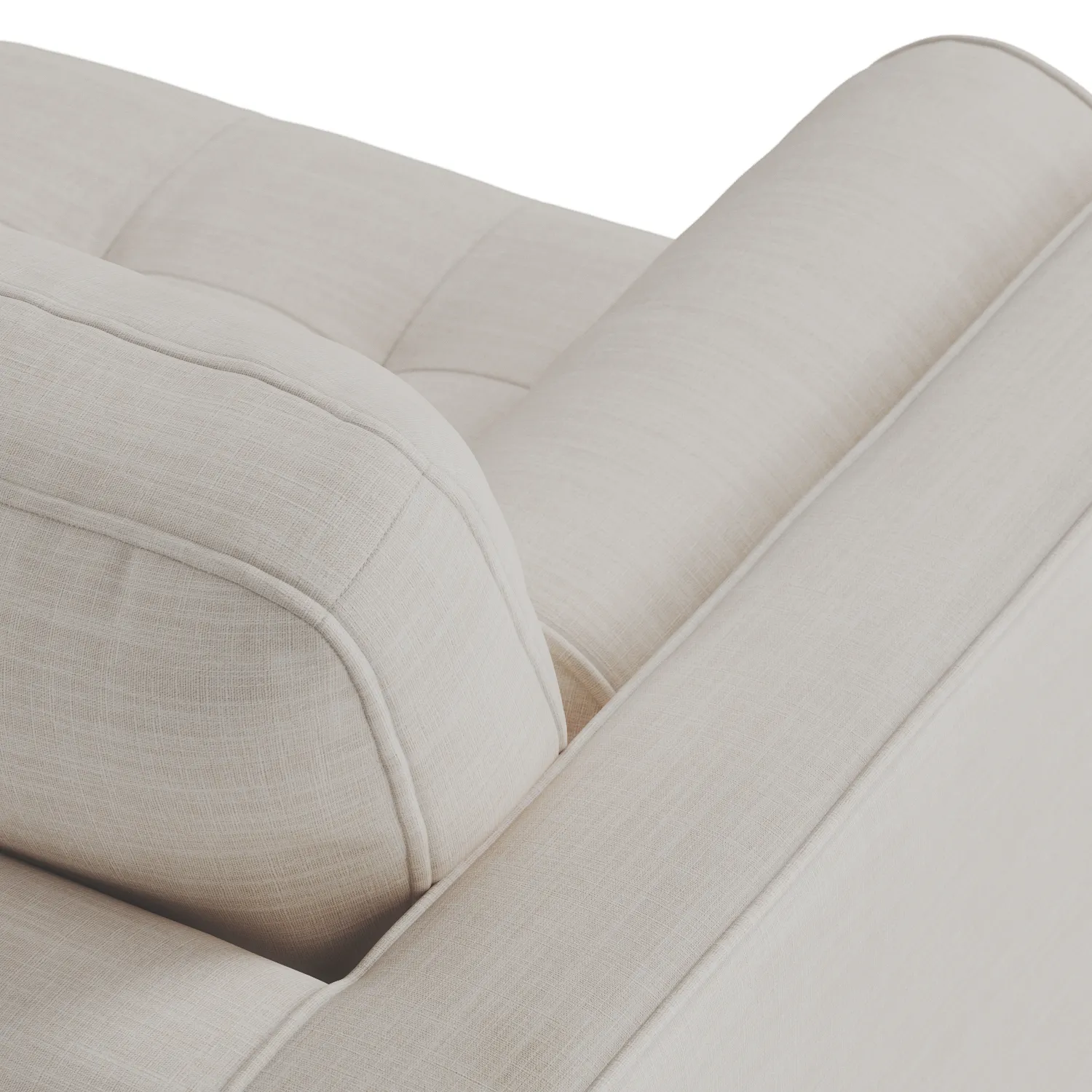 Sven 100_ Tufted Right Sectional - Biscuit Cream - Image 10