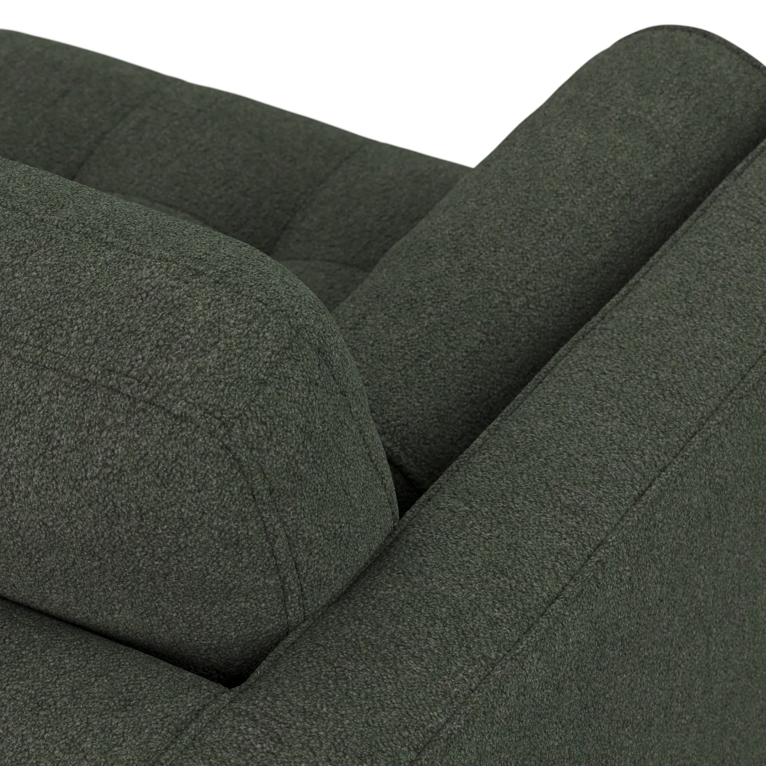 Sven 100_ Tufted Right Sectional - Green Wool Bouclé - Image 10
