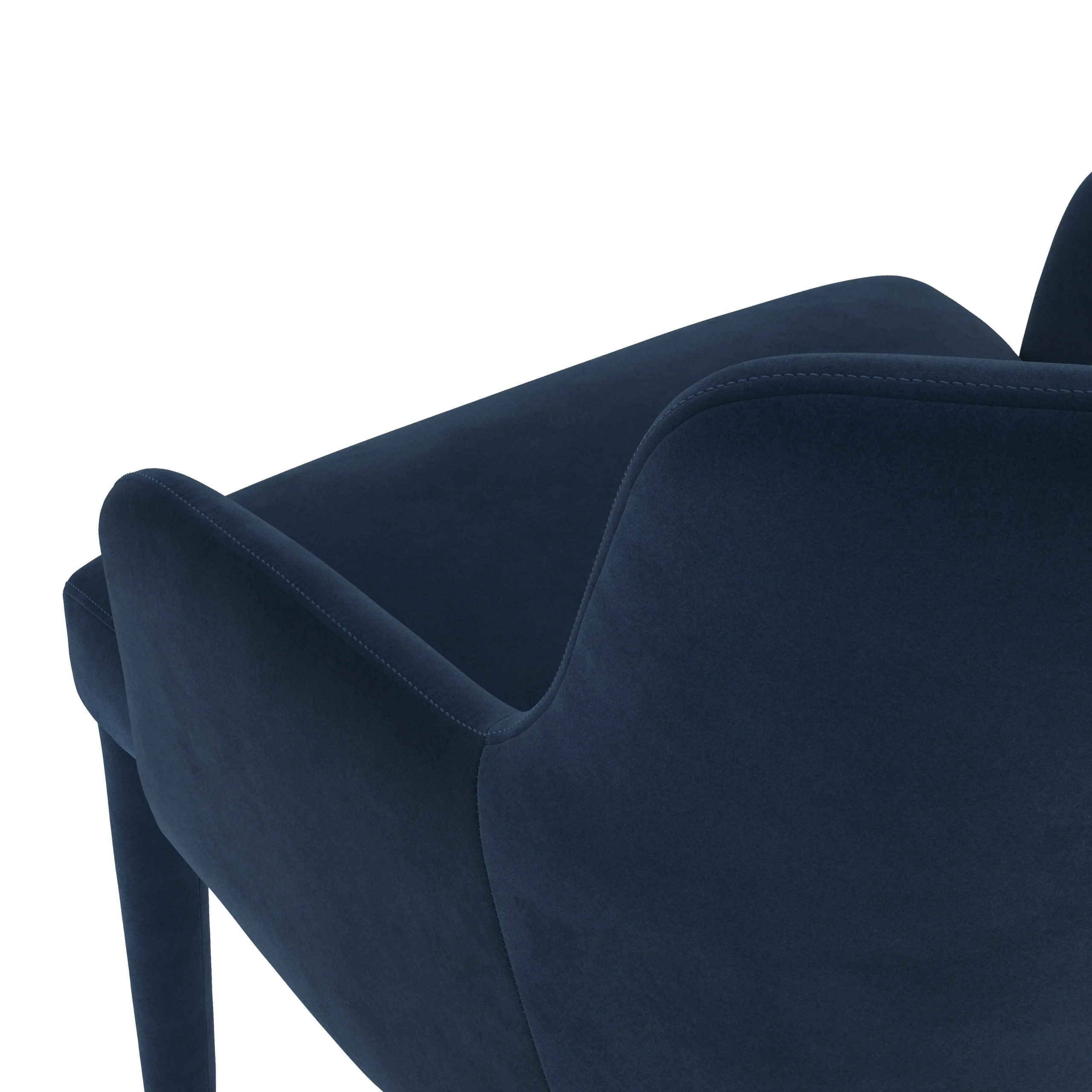 Harris Velvet Dining Armchair - Hale Navy - Image 10