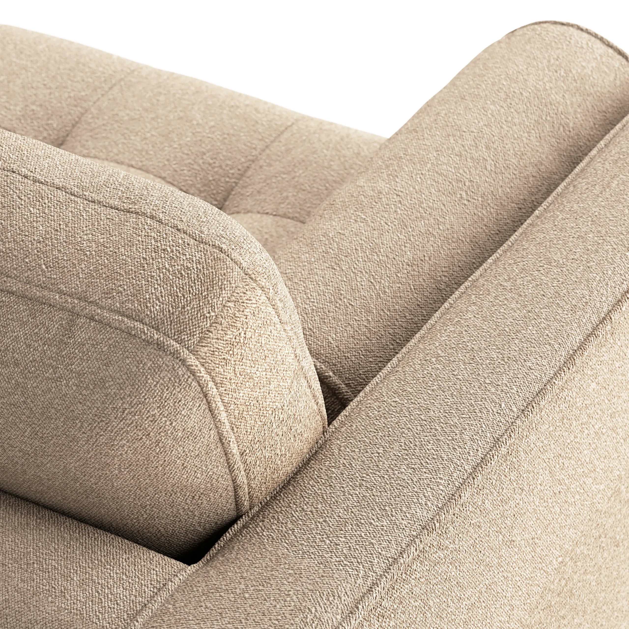 Sven 100_ Tufted Right Sectional - Ratine Buff - Image 10