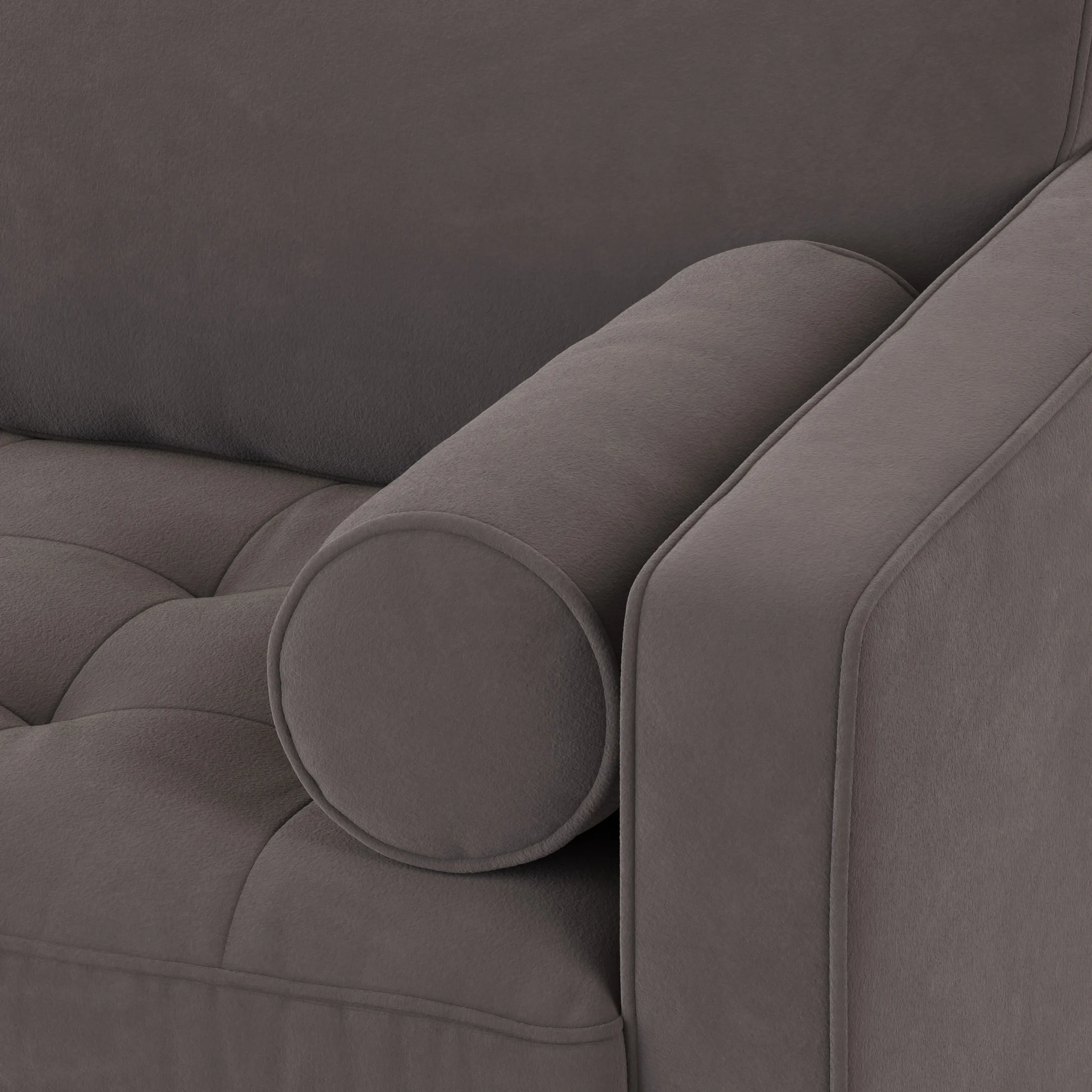Sven 100_ Tufted Velvet Left Sectional - Hale Warm Gray - Image 10