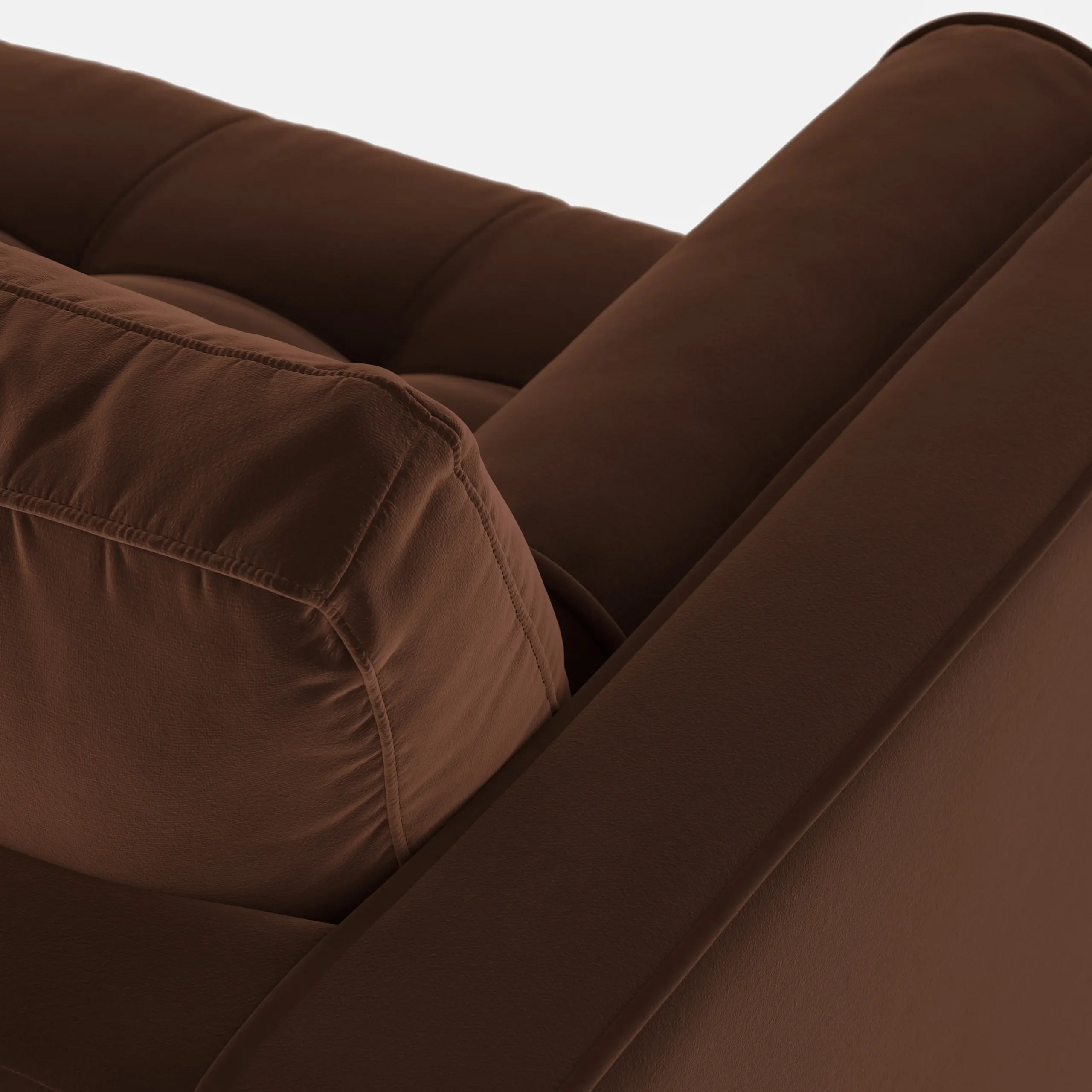 Sven 100_ Tufted Velvet Right Sectional - Plush Pacific Brown - Image 10