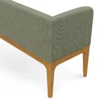 Left Corner Banquette - Smoked Oak and Welsh Green