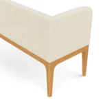 Left Corner Banquette - Smoked Oak and Hestia Gray